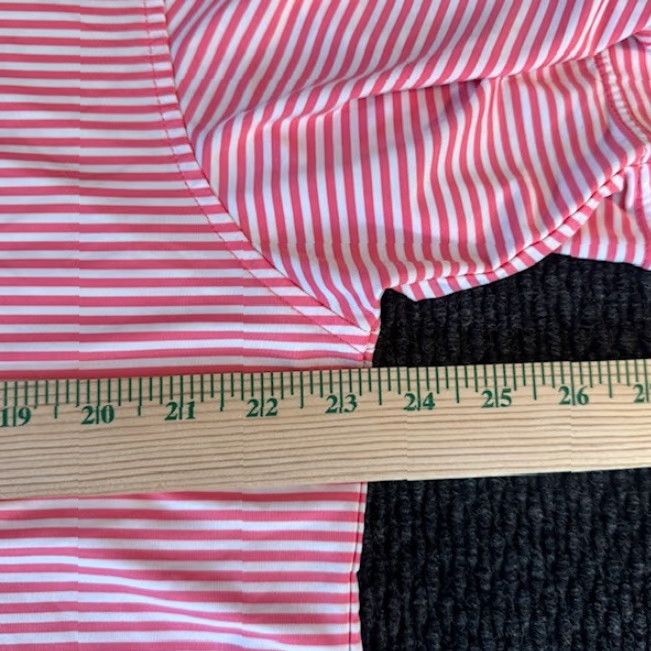 Footjoy Footjoy Shirt Mens M Orange Striped Golf Polo Performance Stretch Casual Size US M / EU 48-50 / 2 - 4 Thumbnail
