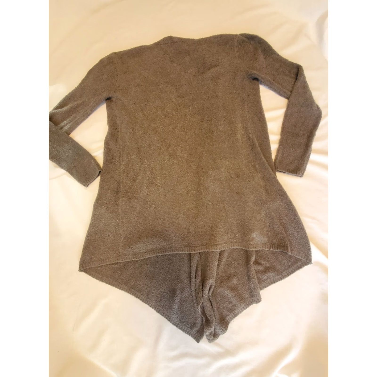 Vintage Barefoot Dreams CozyChic Lite Sweater Cardigan Womens S/M Gray Open Front Tunic Size S / US 4 / IT 40 - 5 Thumbnail