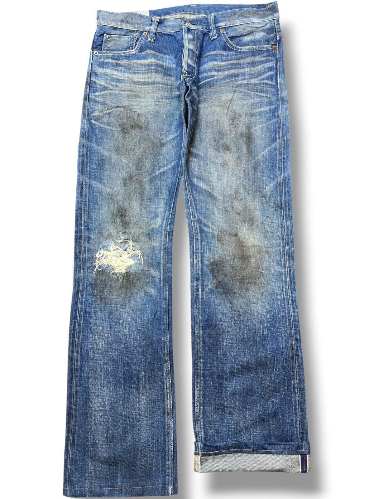 Edition Japan Vintage Edition Japan Selvedge Button Fly Distressed Denim Size US 32 / EU 48 - 1 Thumbnail