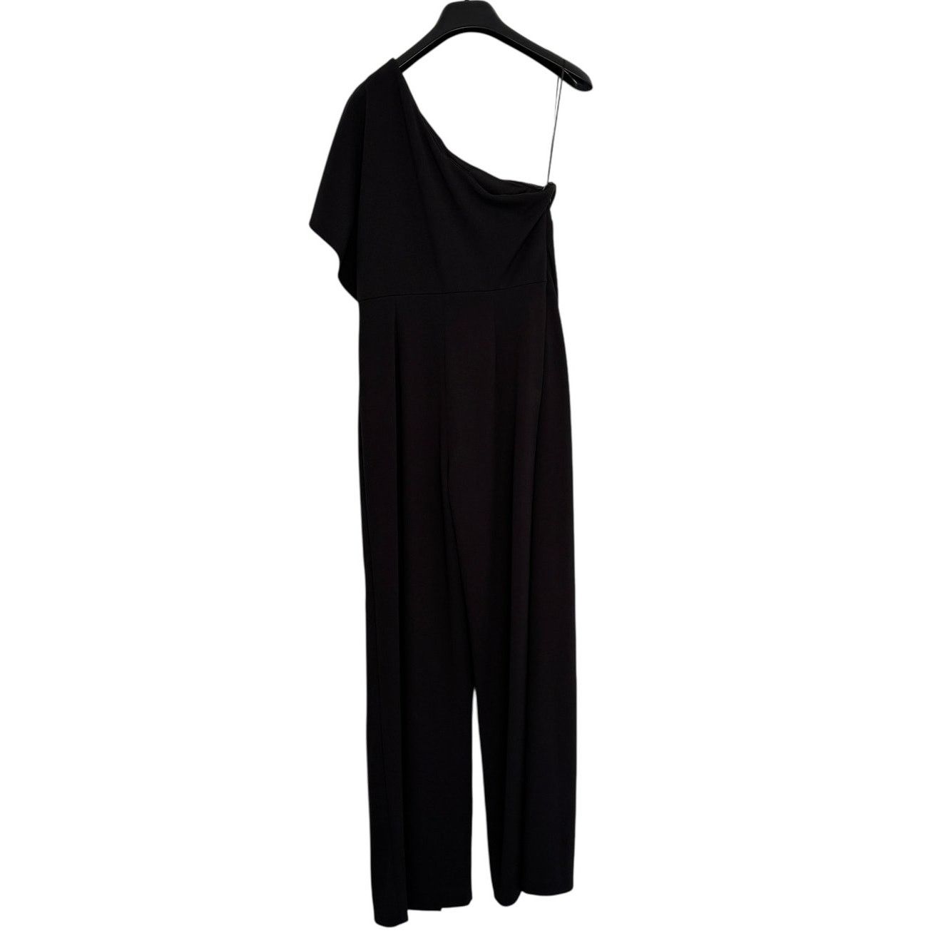 Adrianna Papell Adrianna Papell Black One Shoulder Flowy Jumpsuit Size 4 Size 27" / US 4 / IT 40 - 6 Thumbnail