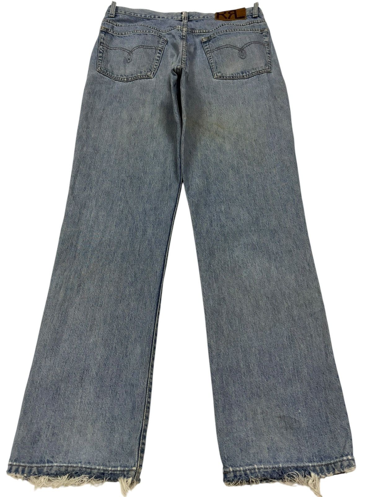 RRL Ralph Lauren × Ralph Lauren × Vintage 90s Vintage RRL Ralph Lauren Blue Washed Jeans Size US 33 - 2 Thumbnail