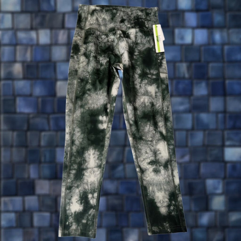 Nicole Miller Nicole Miller Womens L Cropped Leggings Pockets Green Size 36" / US 14 / IT 50 - 1 Thumbnail