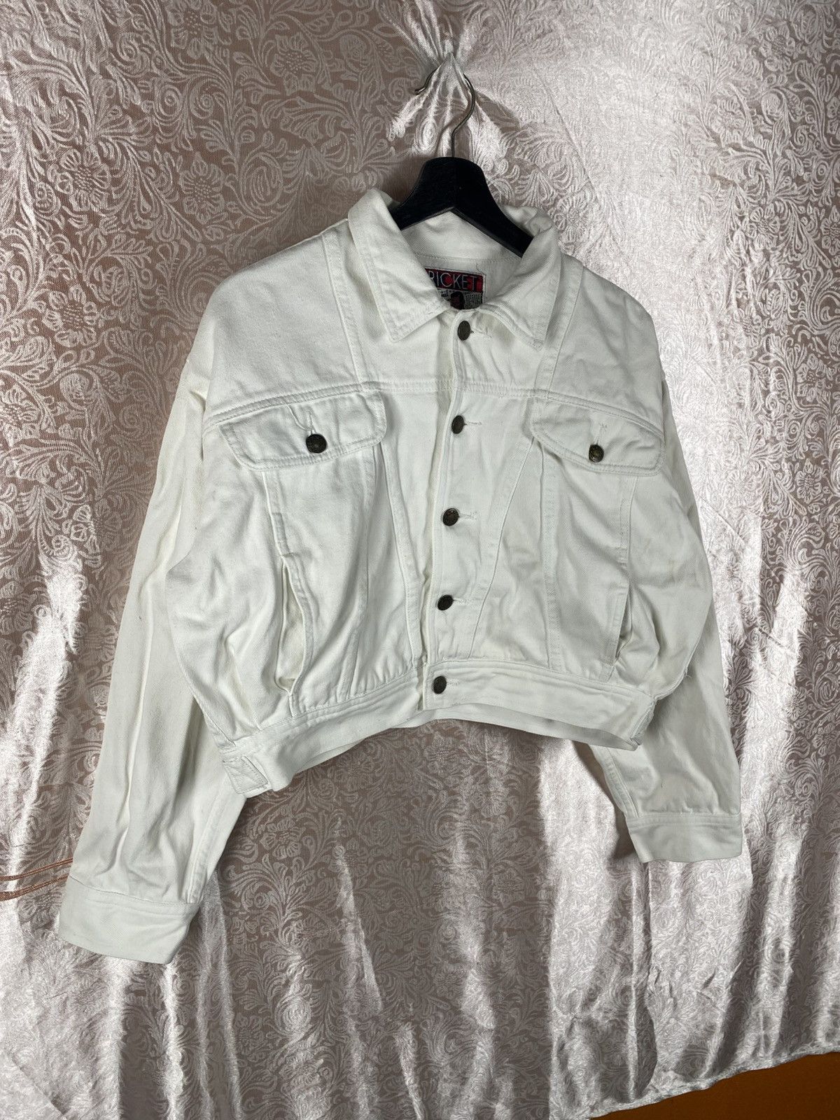 Vintage Cricket International Cropped White Denim Short Trucker Size M / US 6-8 / IT 42-44 - 5 Thumbnail