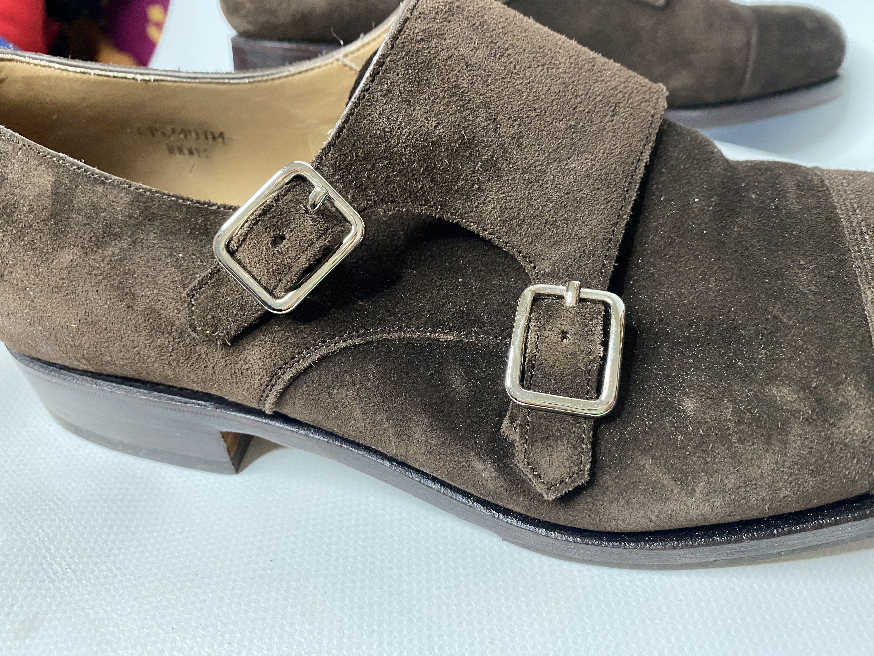 Carmina × Vintage CARMINA FOR PELIKAMO DOUBLE MONK STRAP CALF SUEDE SIZE EU 40 Size US 8 / EU 41 - 8 Thumbnail