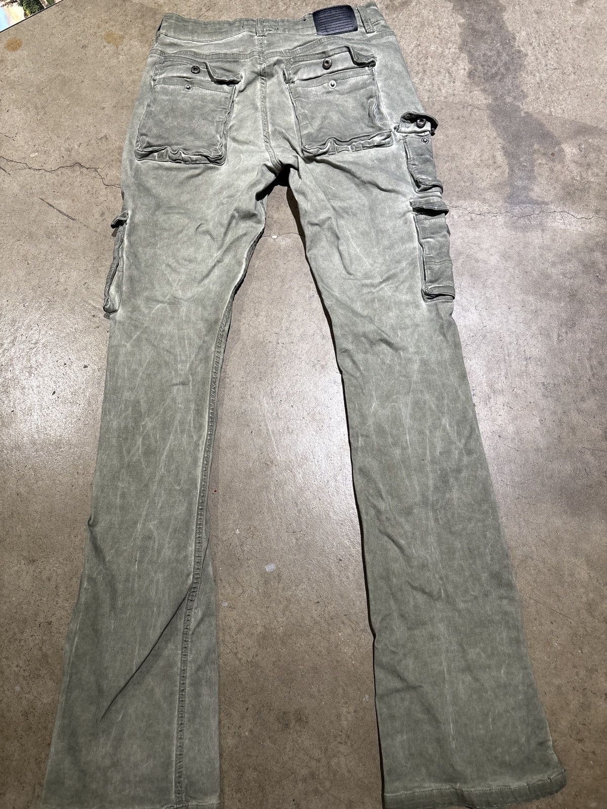 SERENEDE “OIL” Cargo Stacked Jeans Size US 30 / EU 46 - 2 Thumbnail