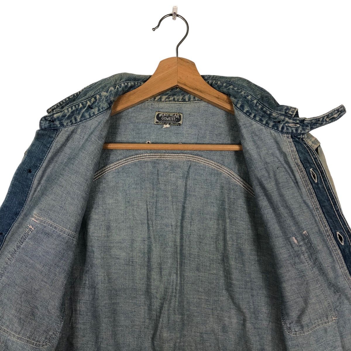 Japanese Brand 🔥90’s Work Wear Gowest Art of Blues Chambray Jacket Denim Size US M / EU 48-50 / 2 - 11 Thumbnail