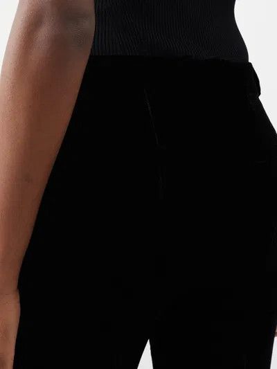 Saint Laurent Paris o1y0126 Velvet Casual Pant in Black Size 27" / US 4 / IT 40 - 3 Thumbnail