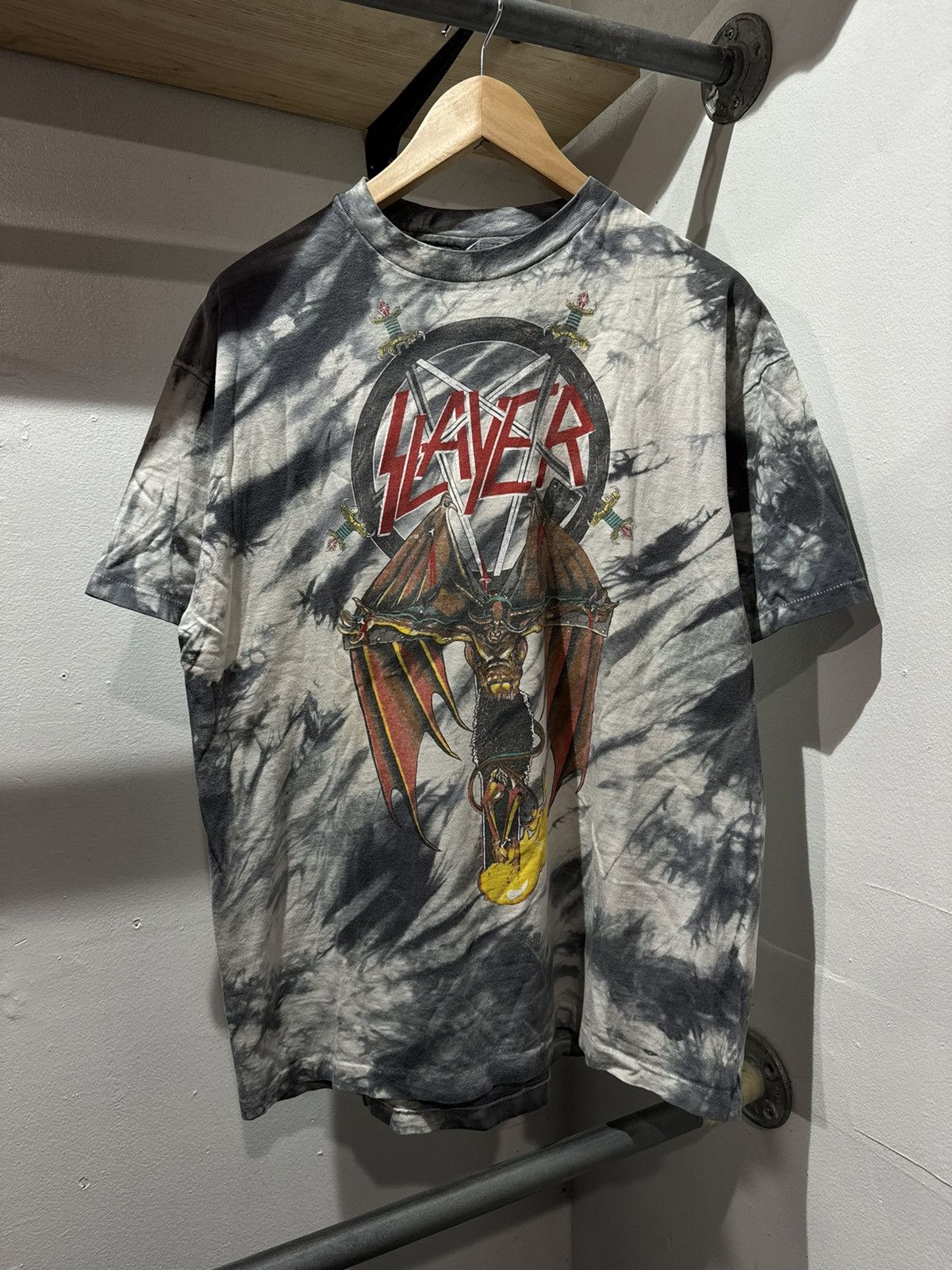 image of Slayer “South Of Heaven” 1988 Size XL Fit L in Tie Dye, Men's