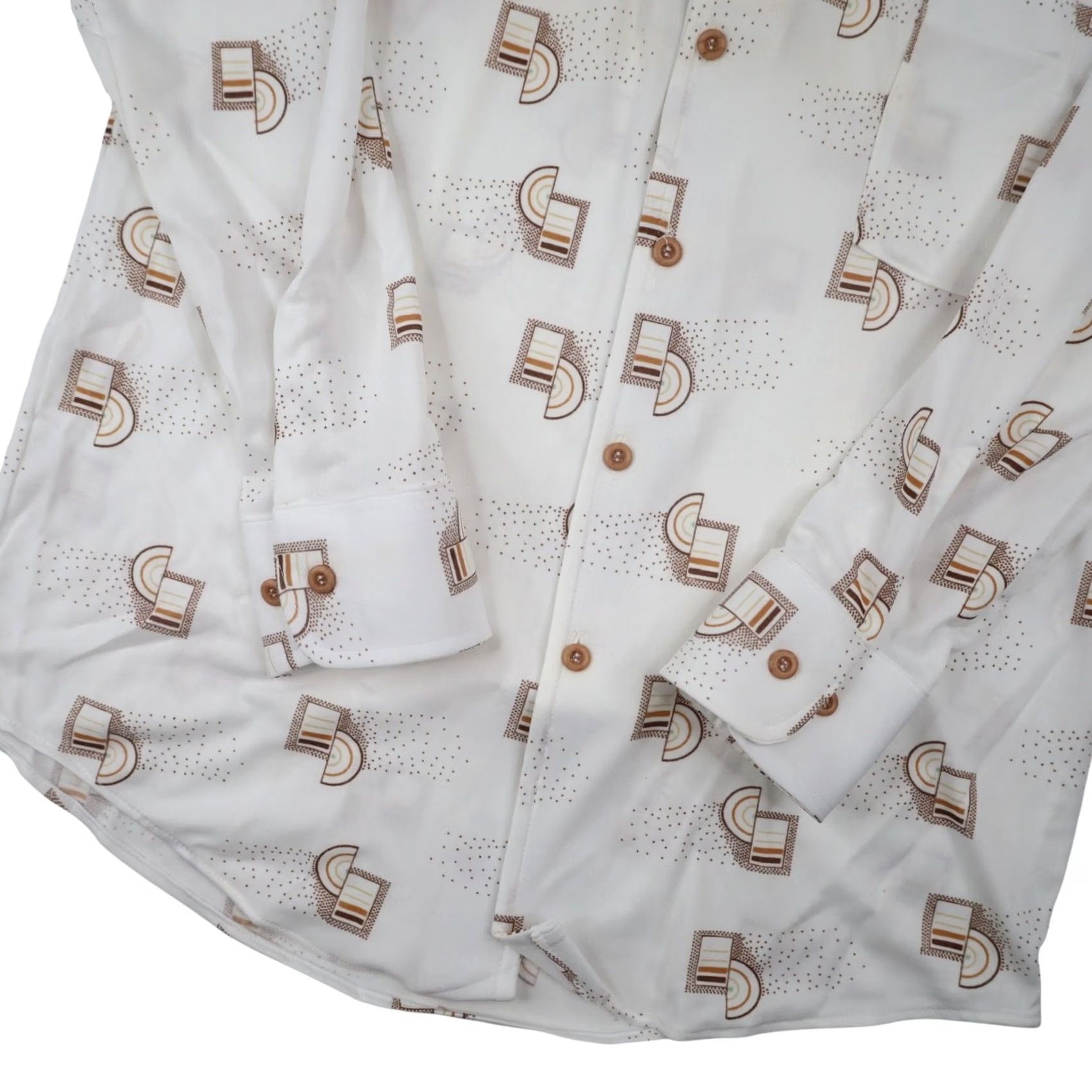 JCPenney NWT JC Penny Man Mates Sport Shirt White Medium Long Sleeve Vintage Size US M / EU 48-50 / 2 - 4 Thumbnail