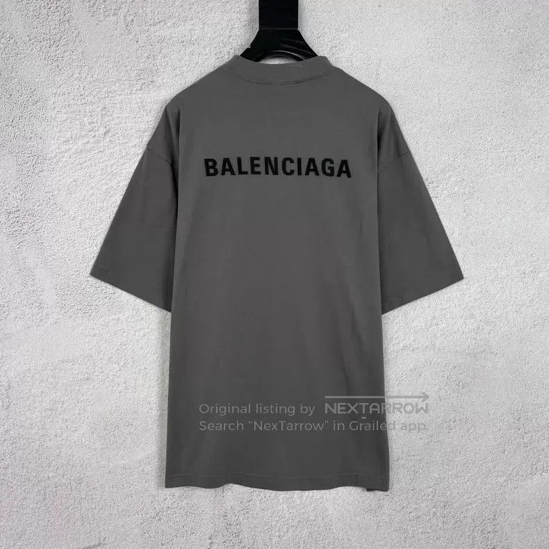 Balenciaga Balenciaga Front and Back Embroidered Letter Short Sleeve Size US M / EU 48-50 / 2 - 2 Thumbnail
