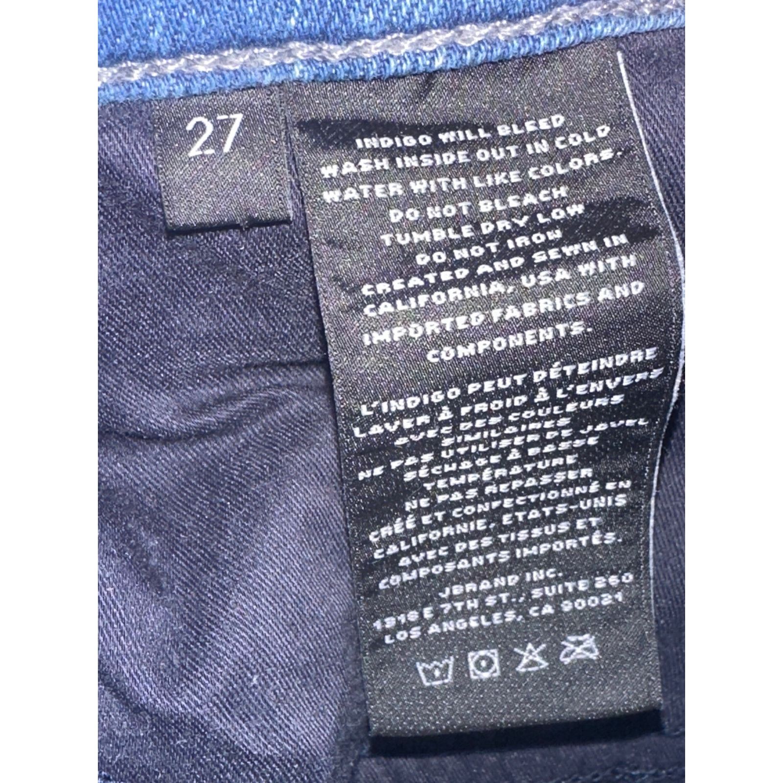 J Brand J Brand blue straight legs stretch jeans size 27 - 4 Size 27" / US 4 / IT 40 - 4 Thumbnail