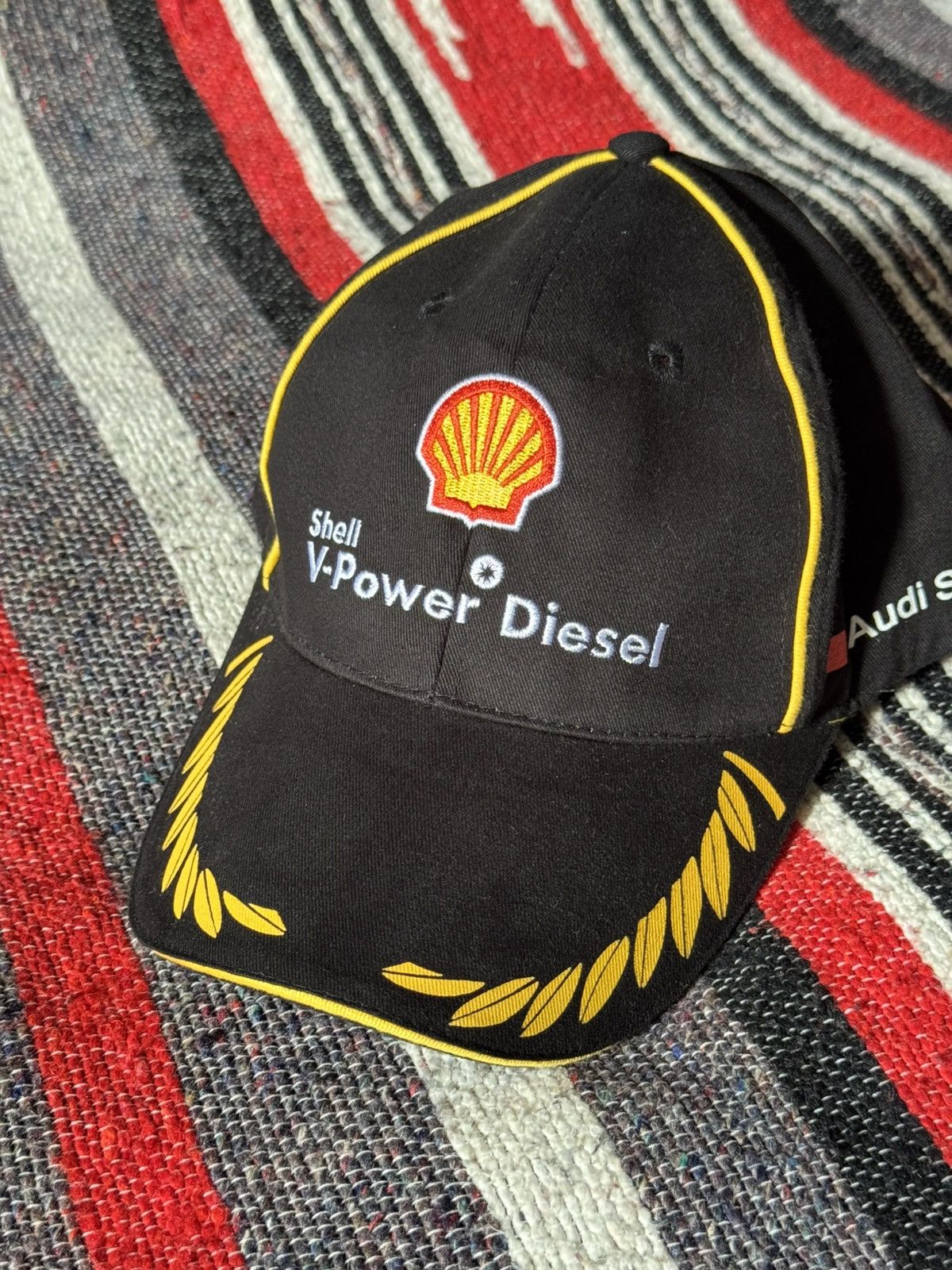 Audi Vintage 00’s Audi Shell V-Power Diesel Moto Racing y2k Hat Size ONE SIZE - 2 Thumbnail