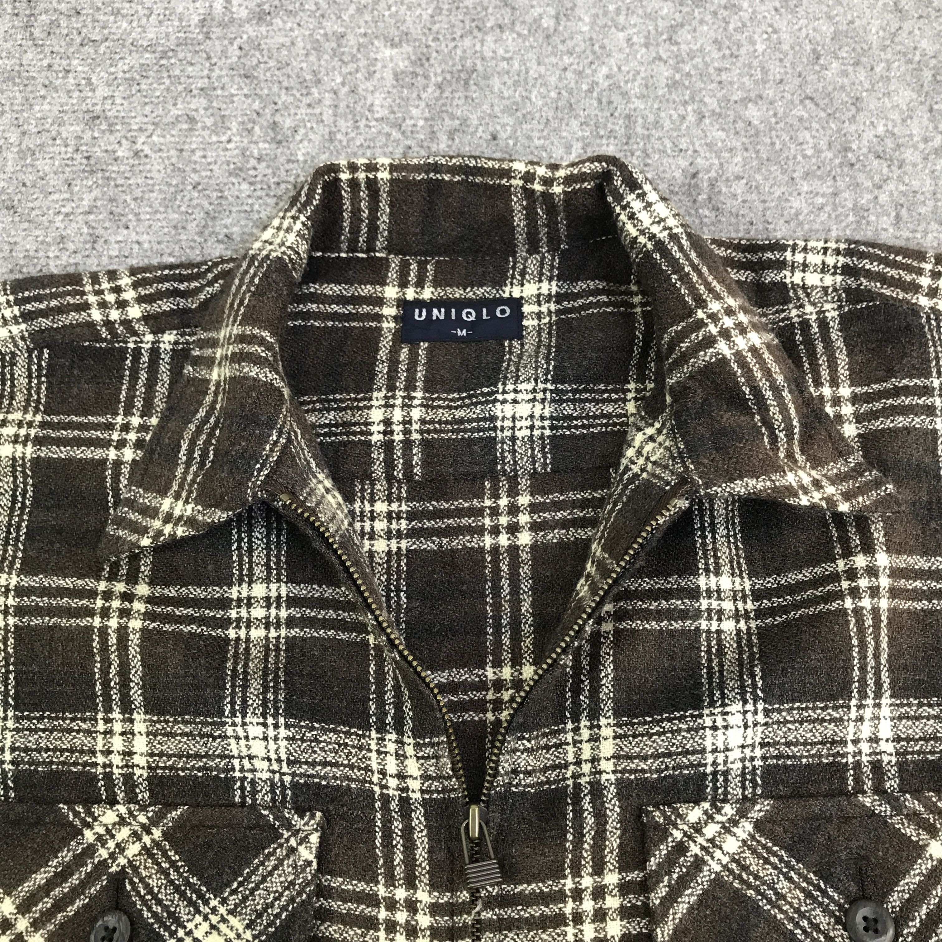 Uniqlo Vtg uniqlo tartan zip jacket K116B3 Size US M / EU 48-50 / 2 - 5 Thumbnail