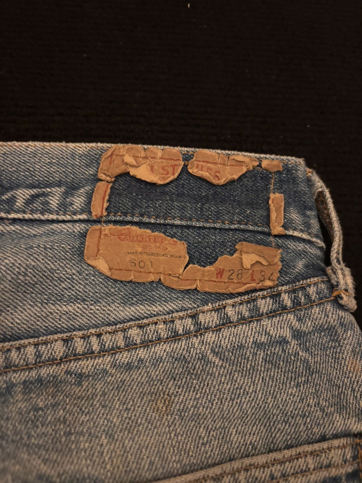 Levi's Vintage Levis selvedge Redline button 6 Size US 29 - 13 Thumbnail