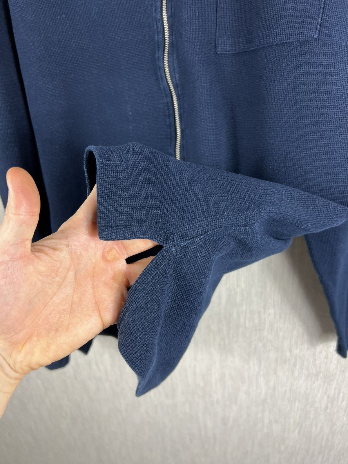 Norse Projects Norse Projects magne fine waffle zip long sleeve navy jacket Size US M / EU 48-50 / 2 - 15 Thumbnail
