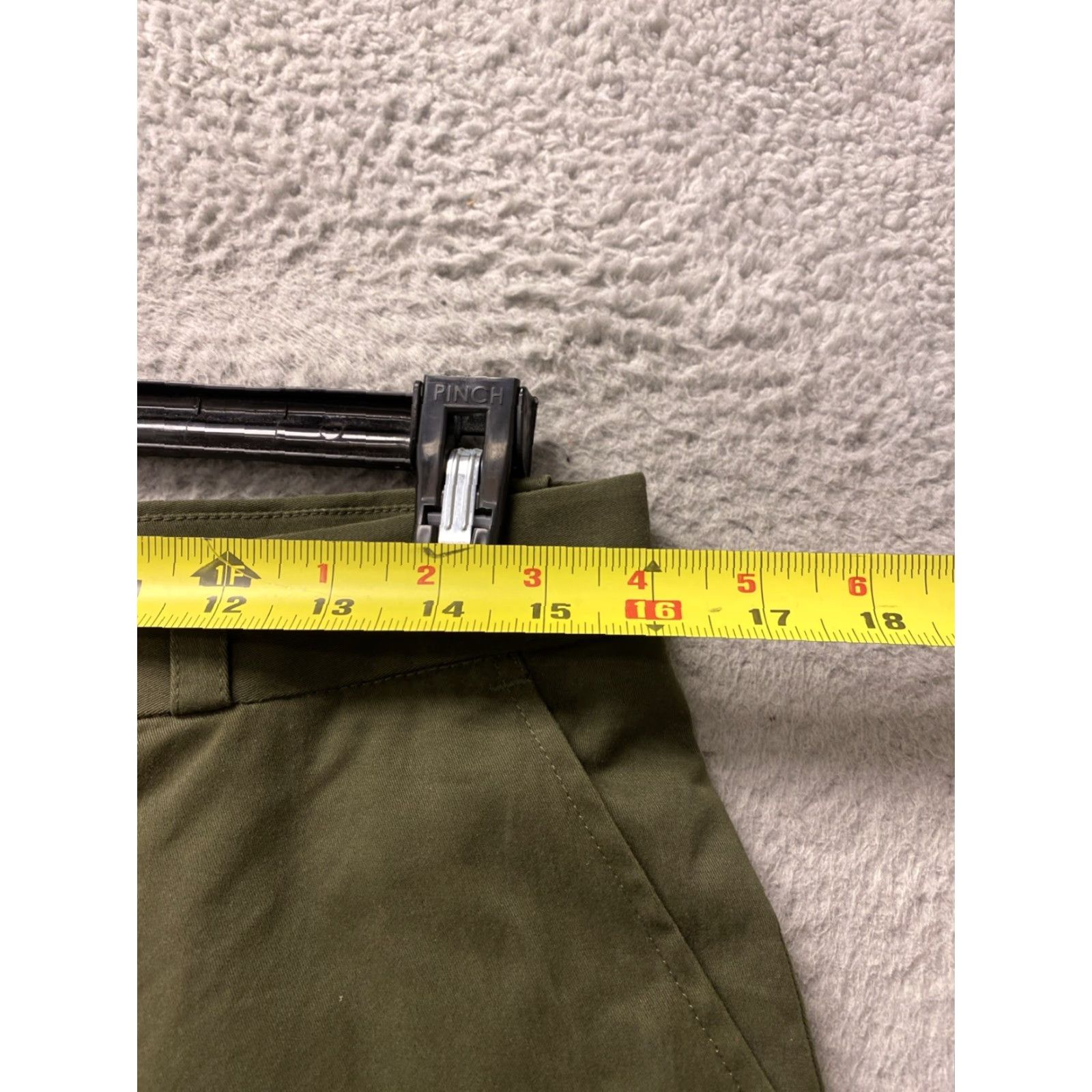 Lee BELL Women’s Chino Pants DARK GREEN Straight Leg 8M Split Button Zip Casual Workwear 36in Inseam Cotton Polyester Twill Ladies Pants Green Wool? Size 30" / US 8 / IT 44 - 3 Thumbnail