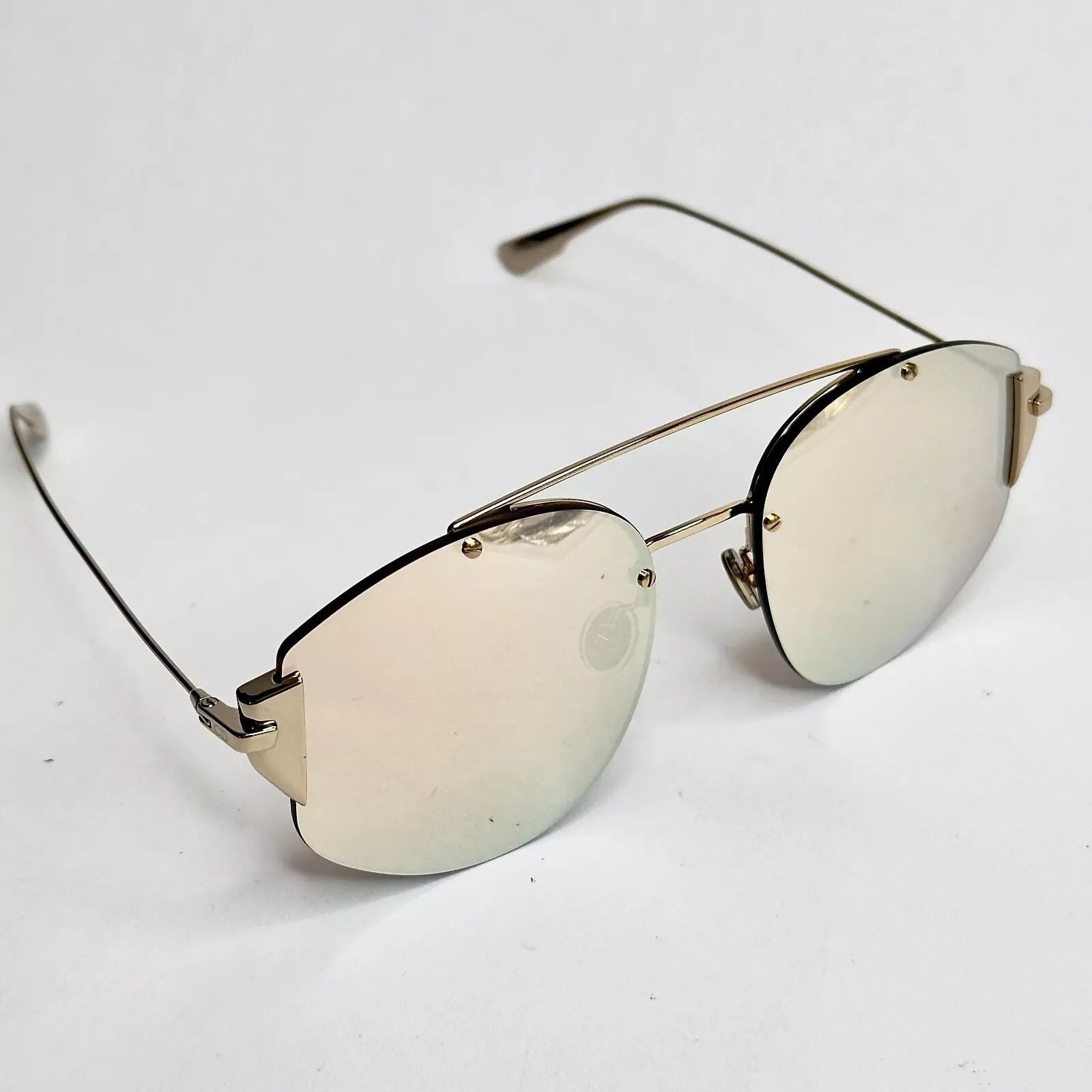 Christian Dior Monsieur CHRISTIAN DIOR STRONGER Gold Aviator Sunglass DIORSTRONGER Size ONE SIZE - 9 Thumbnail