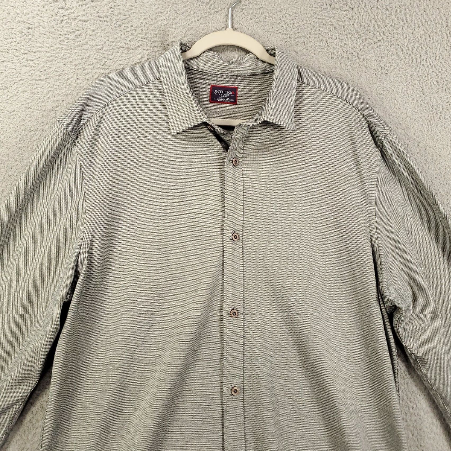 UNTUCKit UNTUCKit Button-Up Shirt Mens 2XL Black White Micro Checkered Slim Fit XXL Casual Size US XXL / EU 58 / 5 - 2 Thumbnail