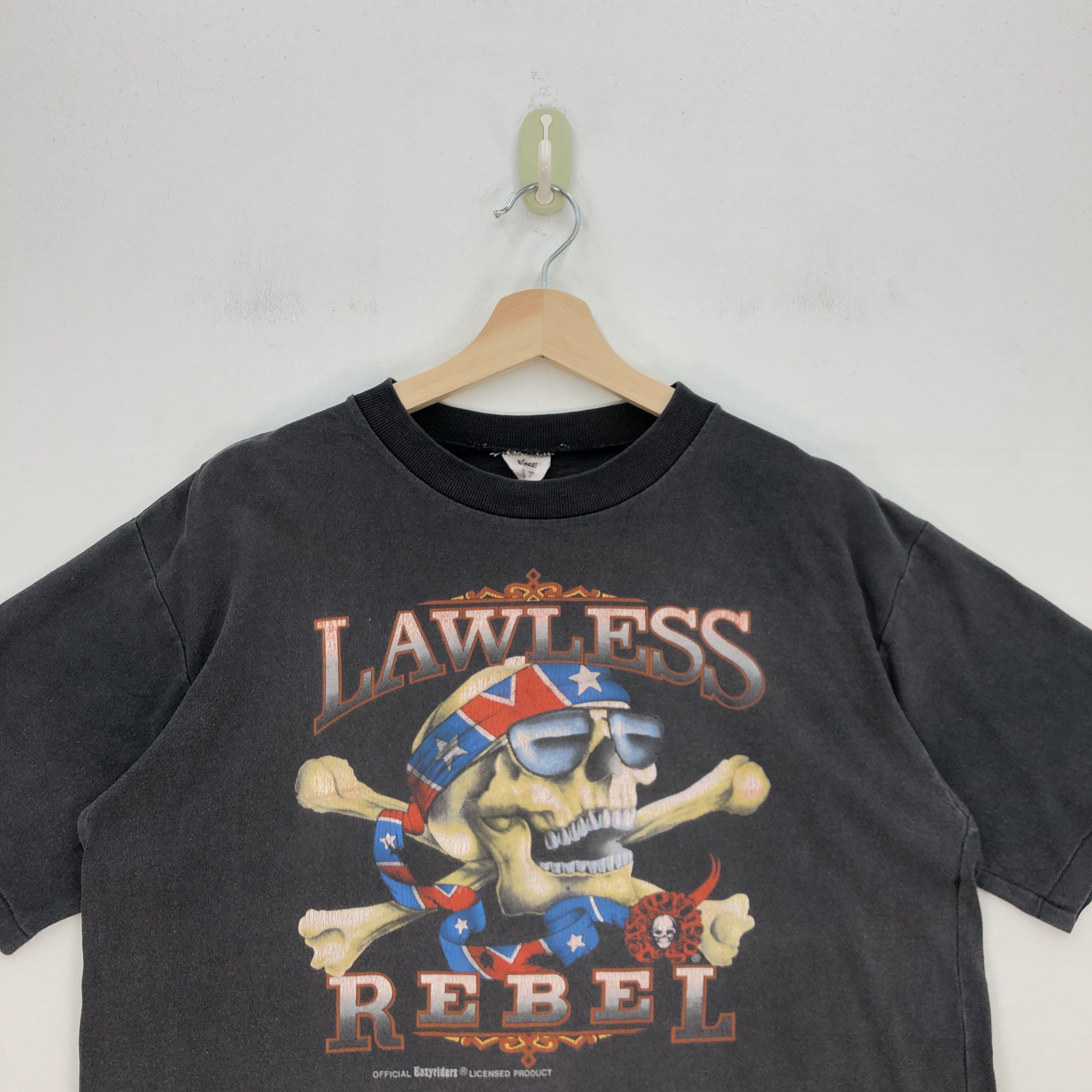 Harley Davidson Vintage Easy Riders T Shirt Lawless Rebel Skulls Tees Size US L / EU 52-54 / 3 - 2 Thumbnail