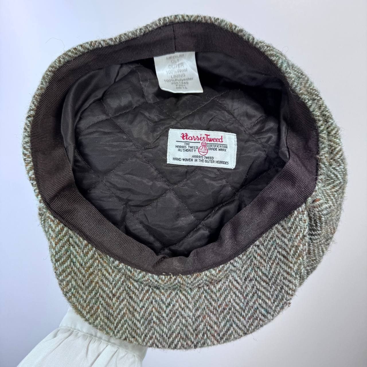 Harris Tweed Harris Tweed Wool Flat Cap Hat Herringbone Newsboy Size M Size 34 - 8 Thumbnail