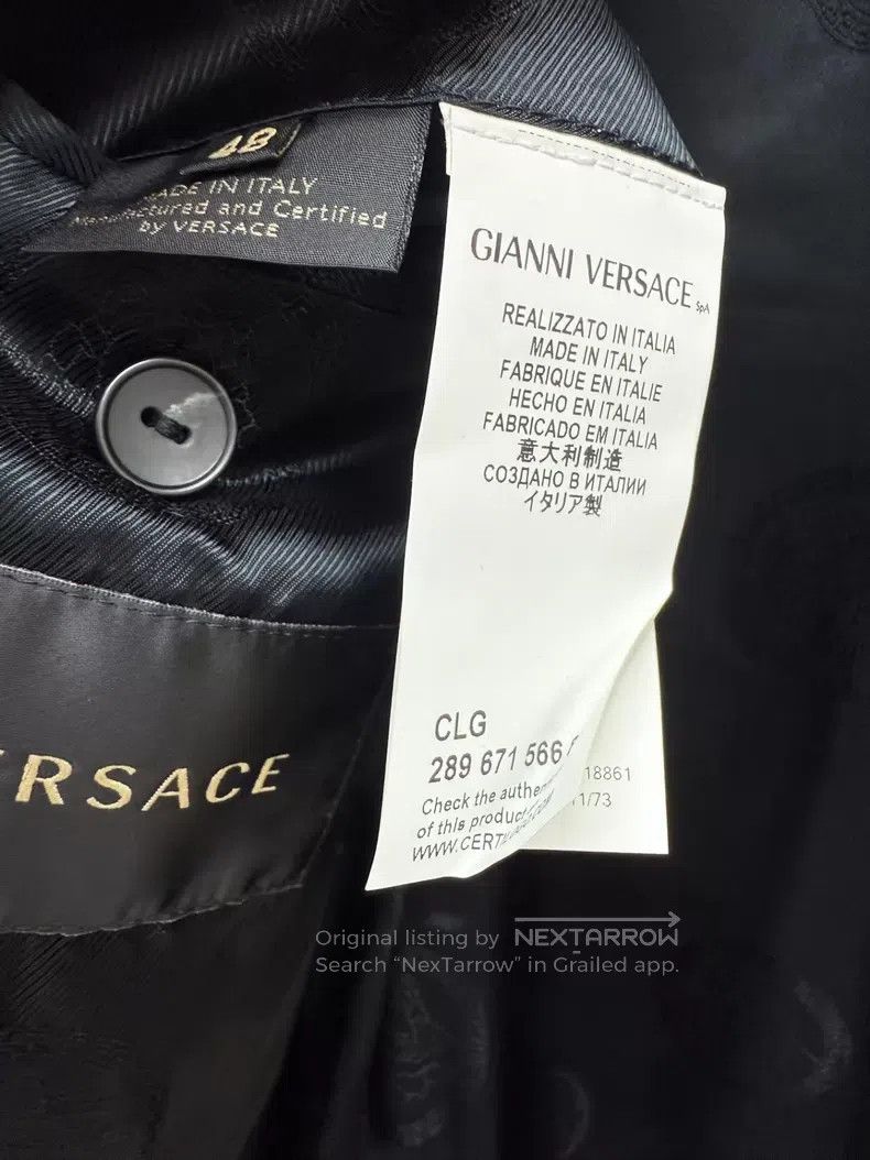 Versace Versace Main line full wool suit single suit Size 50S - 7 Thumbnail