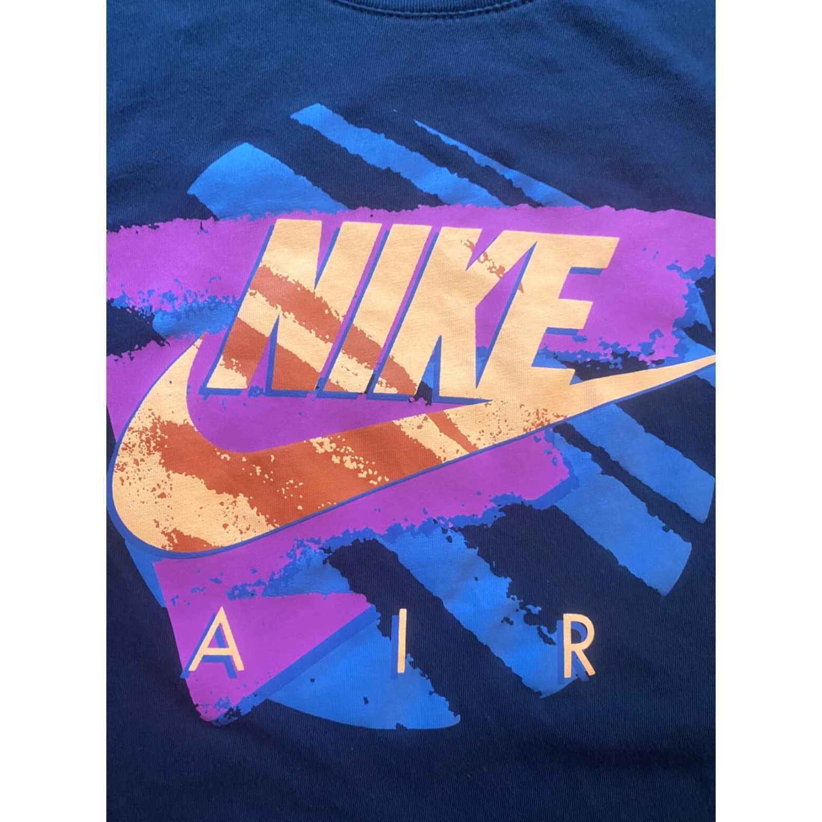 Nike Nike Air T-Shirt Men L Dark Blue Retro Logo Shirt Tee Athletic Fit Short Sleeve Crew Neck Logo 90s? Size US L / EU 52-54 / 3 - 3 Thumbnail