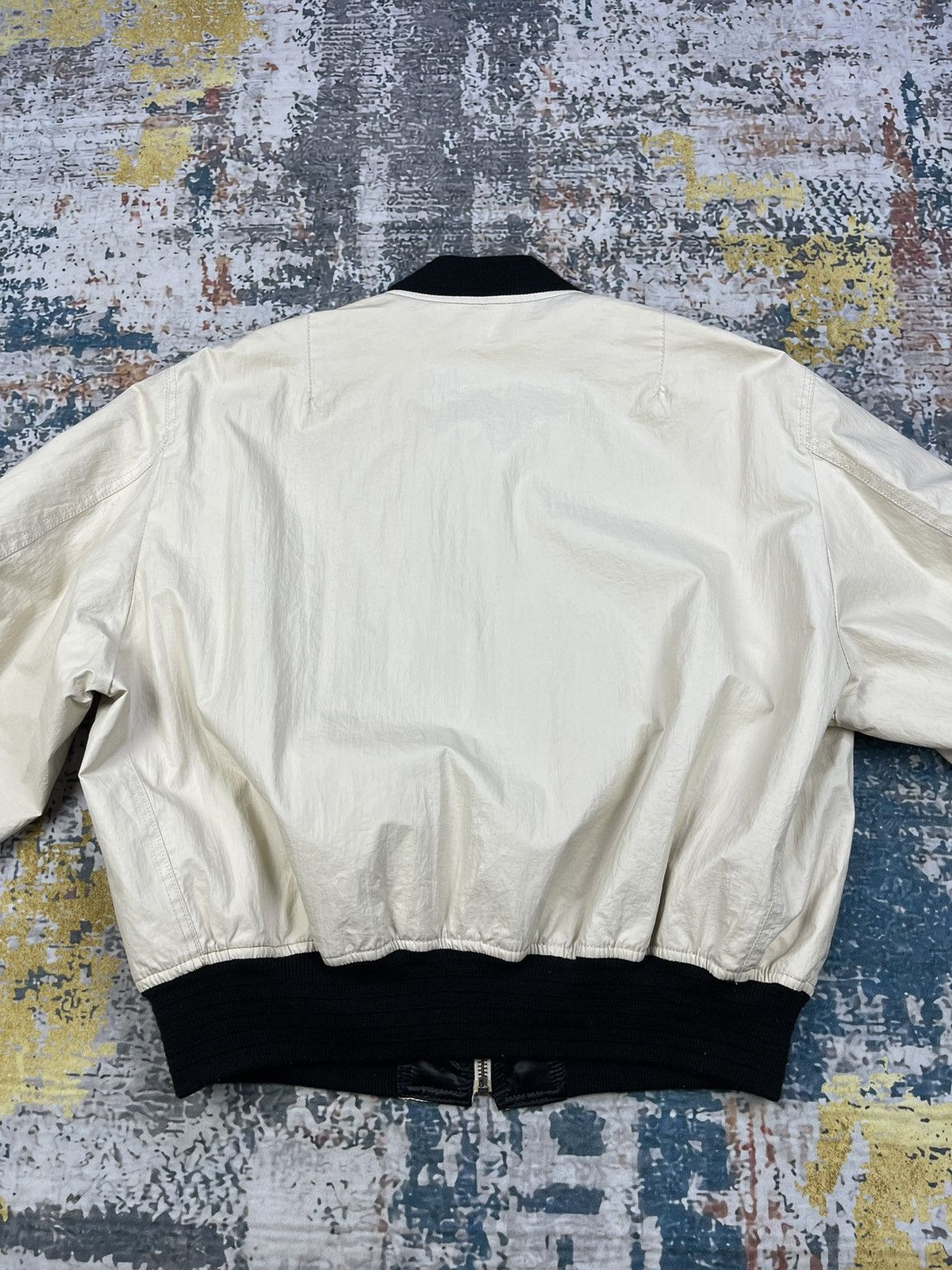 Vintage Vintage Spats White Poly Plastic Reversible Bombers Size US M / EU 48-50 / 2 - 5 Thumbnail