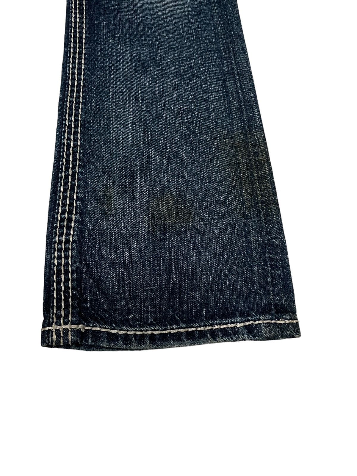 If Six Was Nine Rare Design Vintage Brand Rock Revival Ripped Jeans 2000s Size US 31 - 8 Thumbnail