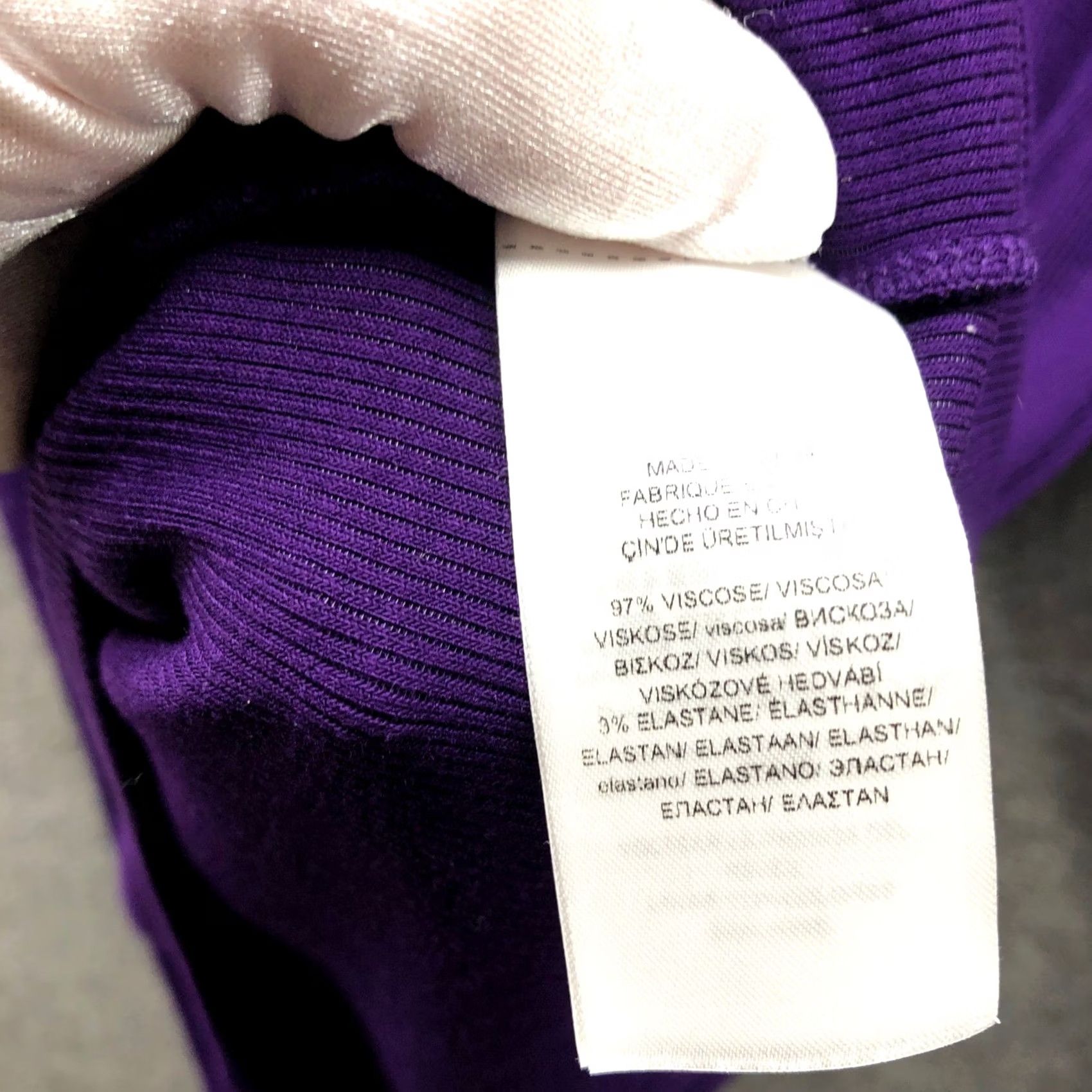 Ralph Lauren VINTAGE? No. Lauren Ralph Lauren Ribbed Jersey Turtleneck Long Sleeve T-Shirt Womens XL Purple Ribbed Size XL / US 12-14 / IT 48-50 - 6 Thumbnail