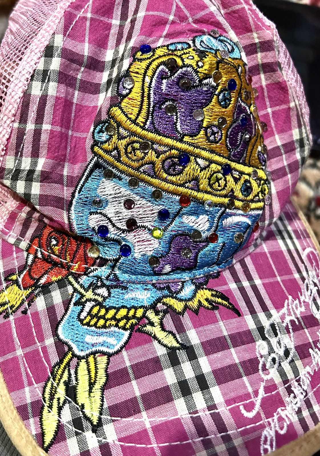 Ed Hardy 💥GEM💥 VINTAGE ED HARDY EMBROIDERED LOGO CAP Size ONE SIZE - 3 Thumbnail