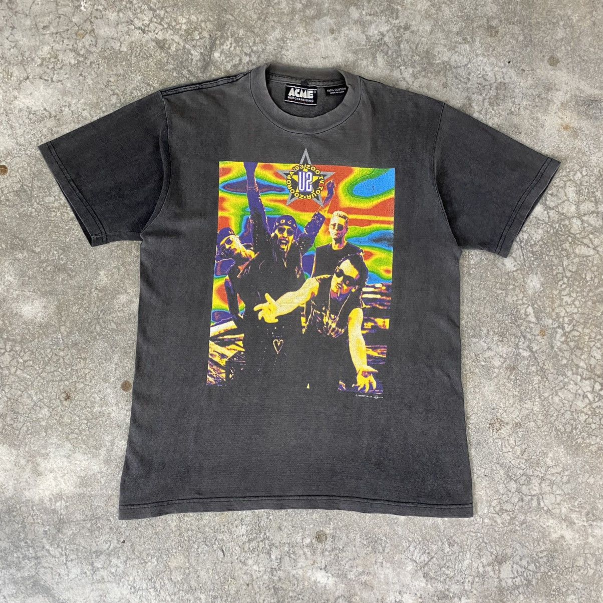 Band Tees VTG 90’s U2 Zooropa Tour ACME Faded Band Tee Psychedelic Size US L / EU 52-54 / 3 - 1 Thumbnail