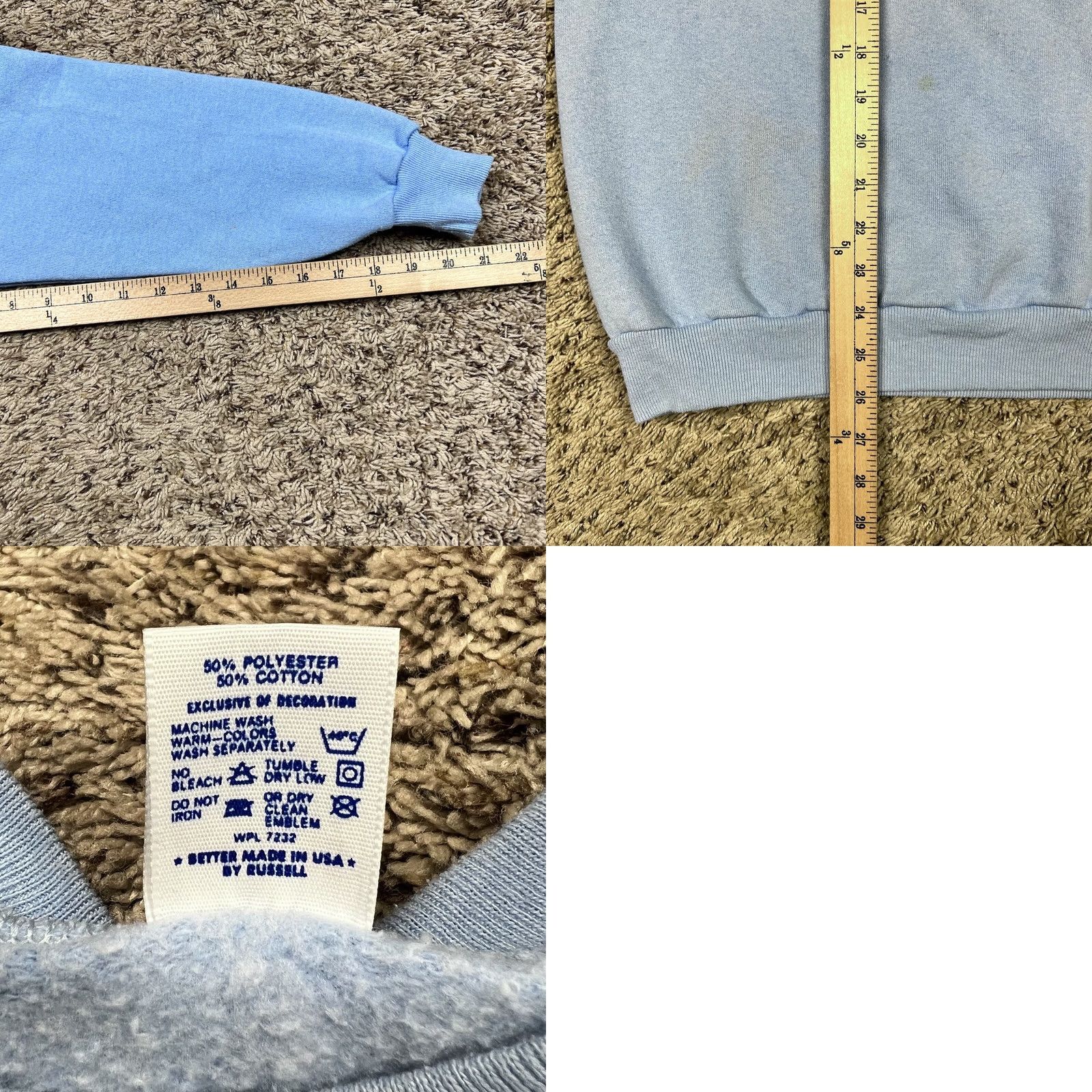 Vintage VINTAGE Jerzees By Russell Raglan Crewneck Sweatshirt Medium Blue Teddy Bear Graphic 80s 90s Unisex Adults Men Women Size US M / EU 48-50 / 2 - 9 Thumbnail
