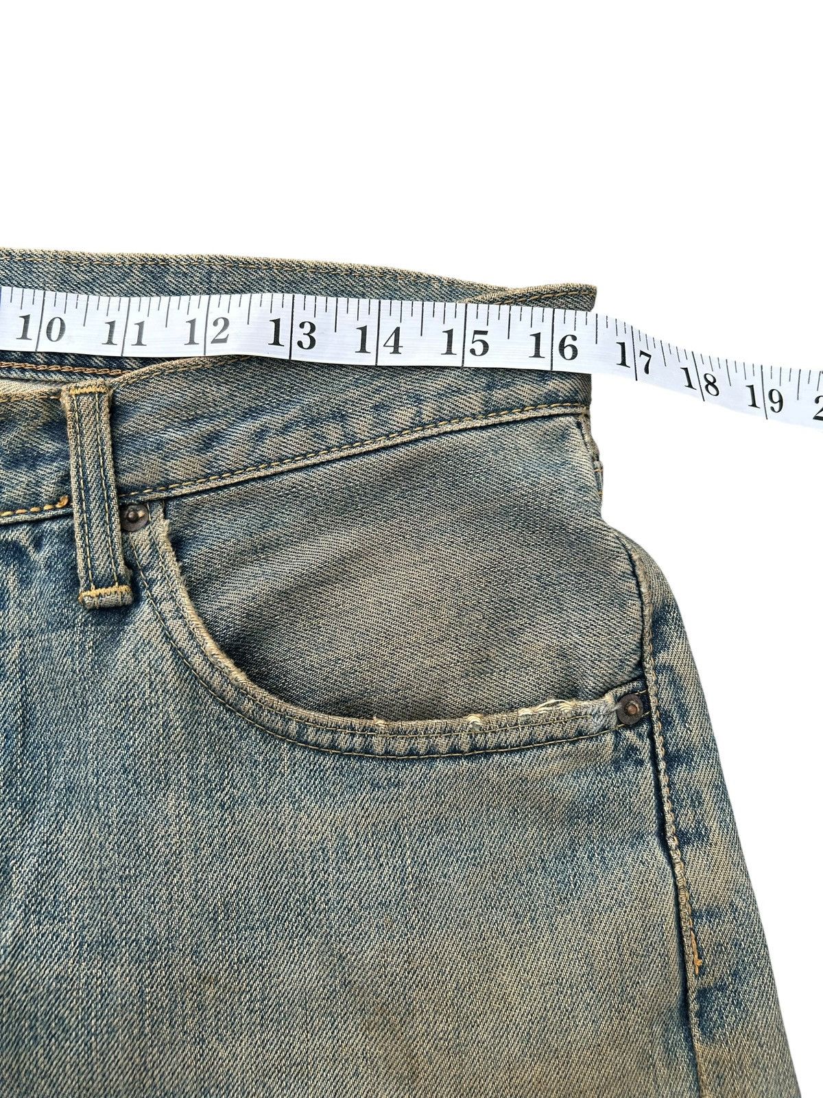 Kapital Thrashed Vintage Edwin 505X Selvedge Rusty Denim Jeans Size US 33 - 20 Thumbnail