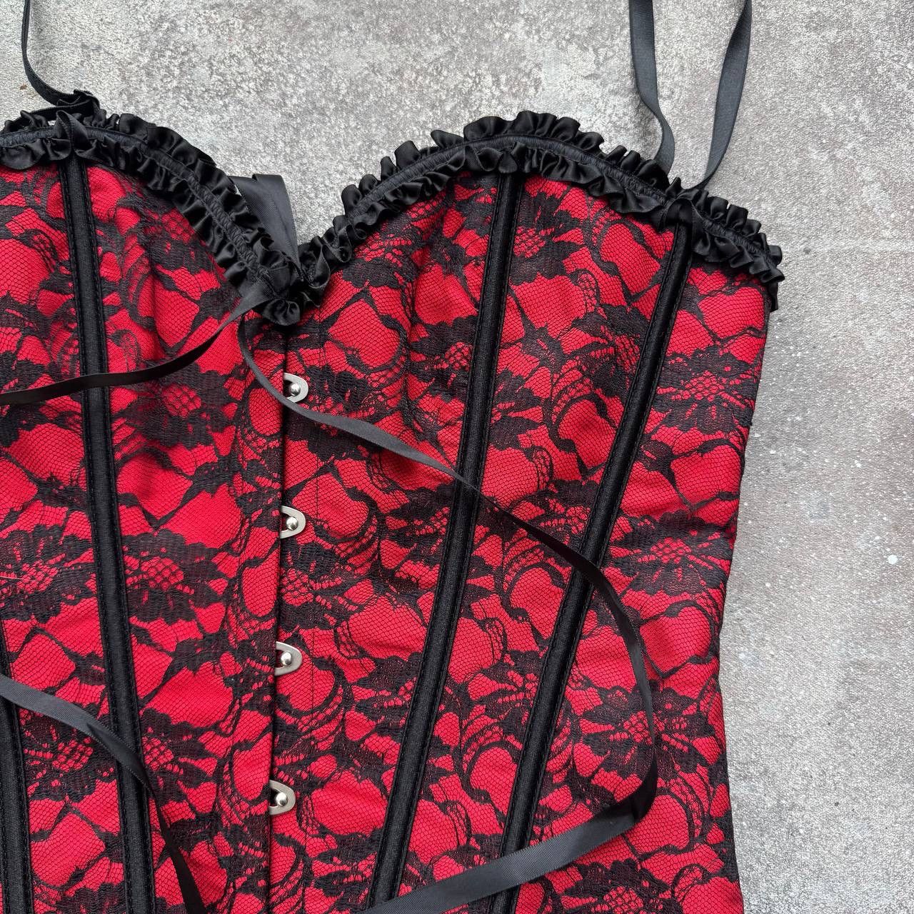 20471120 × Vintage Super Sexy Glam 2000’s Vintage Corset Size M / US 6-8 / IT 42-44 - 5 Thumbnail