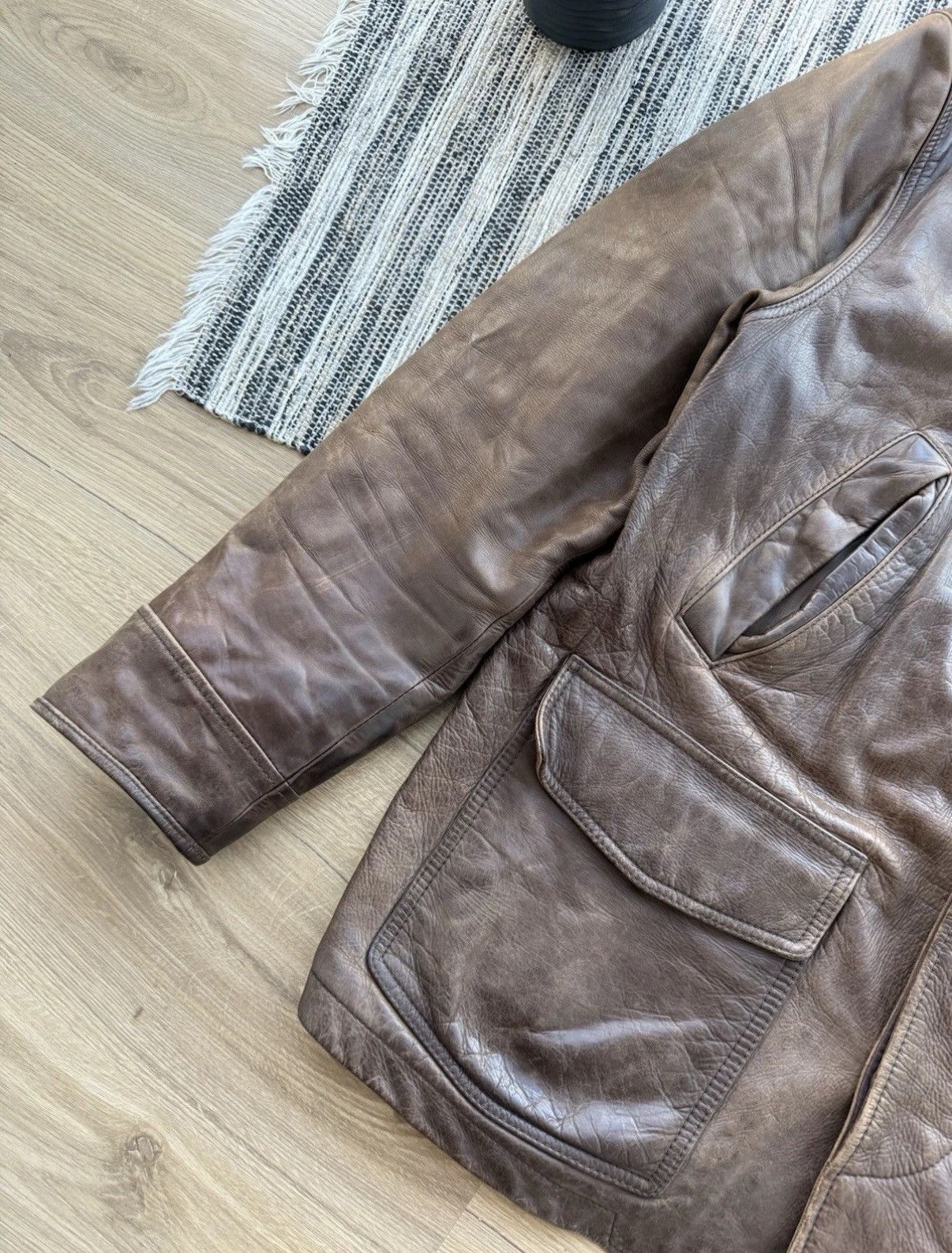 Timberland VINTAGE TIMBERLAND LEATHER COAT MENS WEATHERGEAR CASUALJAKET Size US L / EU 52-54 / 3 - 4 Thumbnail