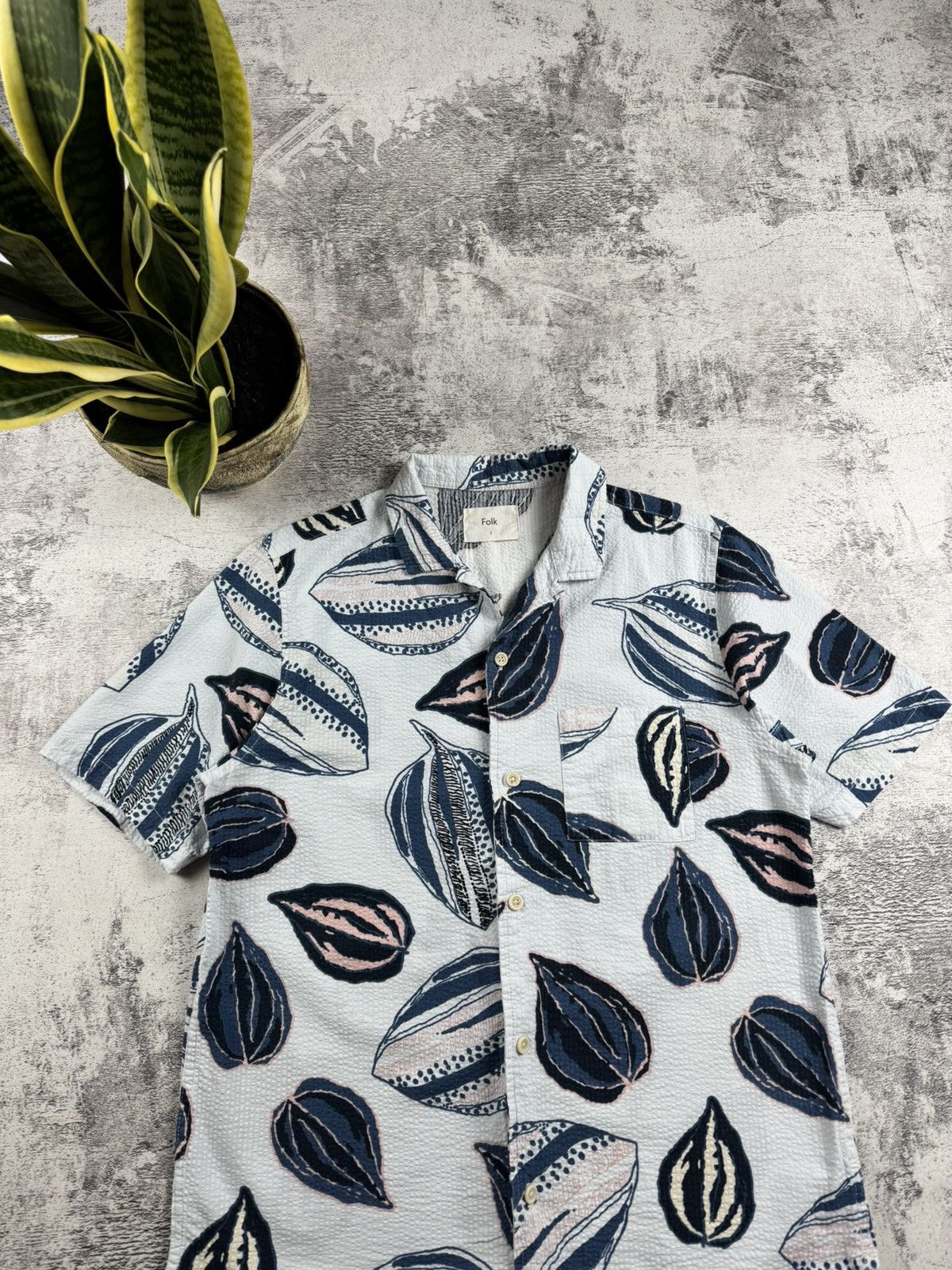 Folk FOLK Camp Collar Short Sleeve Size 3 Button up Shirt Jersey Size US L / EU 52-54 / 3 - 4 Thumbnail