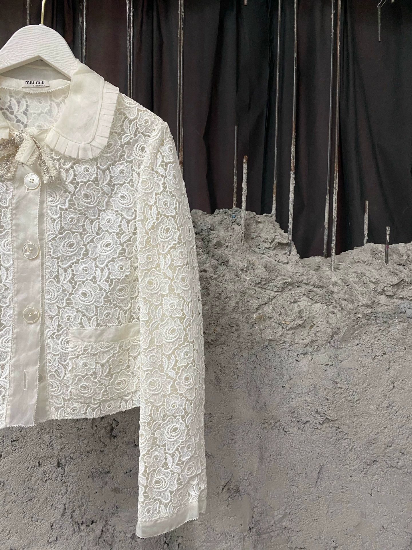 Miu Miu MIU MIU Lace Cutout Bow Jacket Size S / US 4 / IT 40 - 4 Thumbnail
