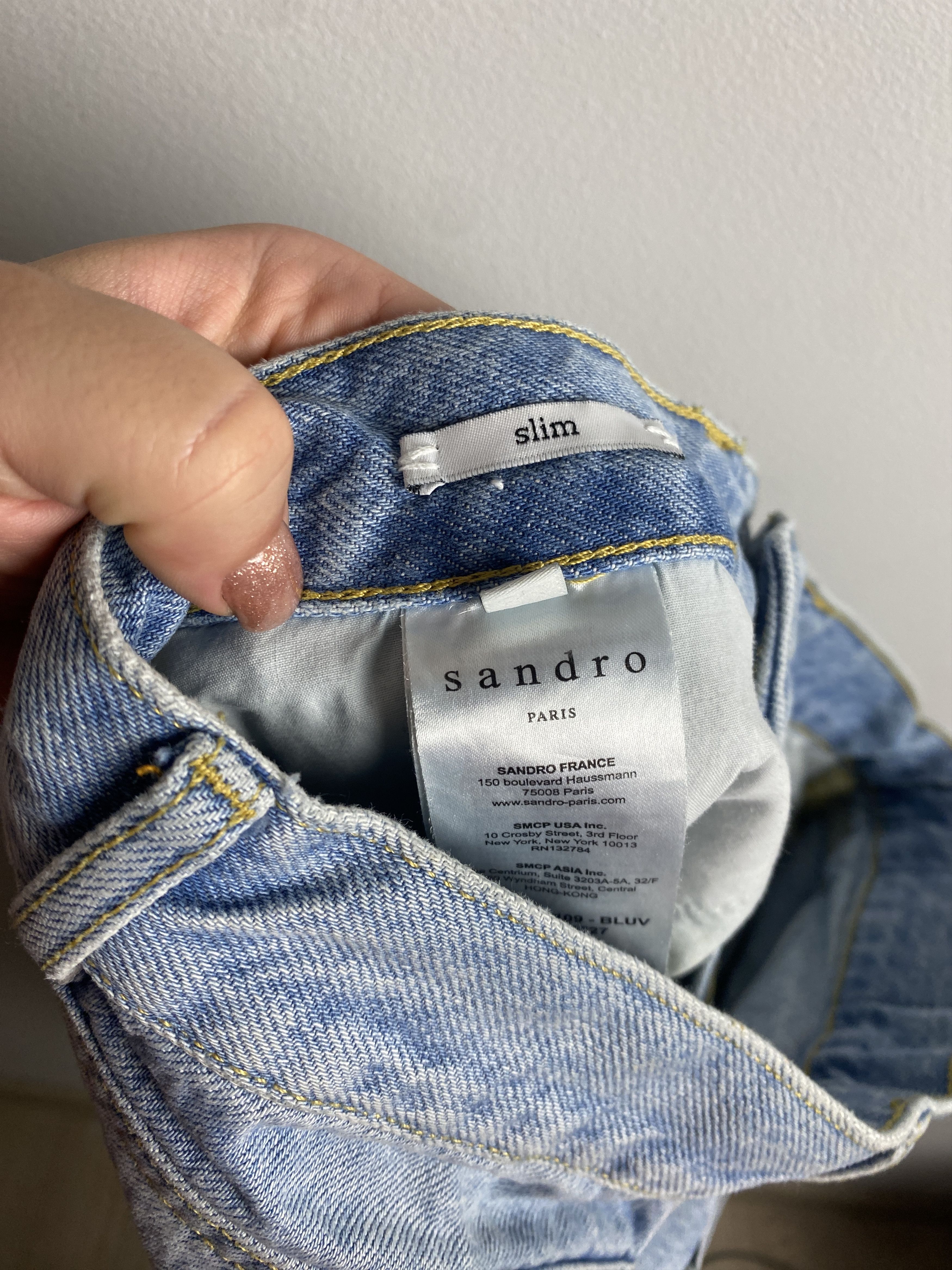 Sandro Sandro washed slim fit jeans denim pants Size 28" / US 6 / IT 42 - 6 Thumbnail