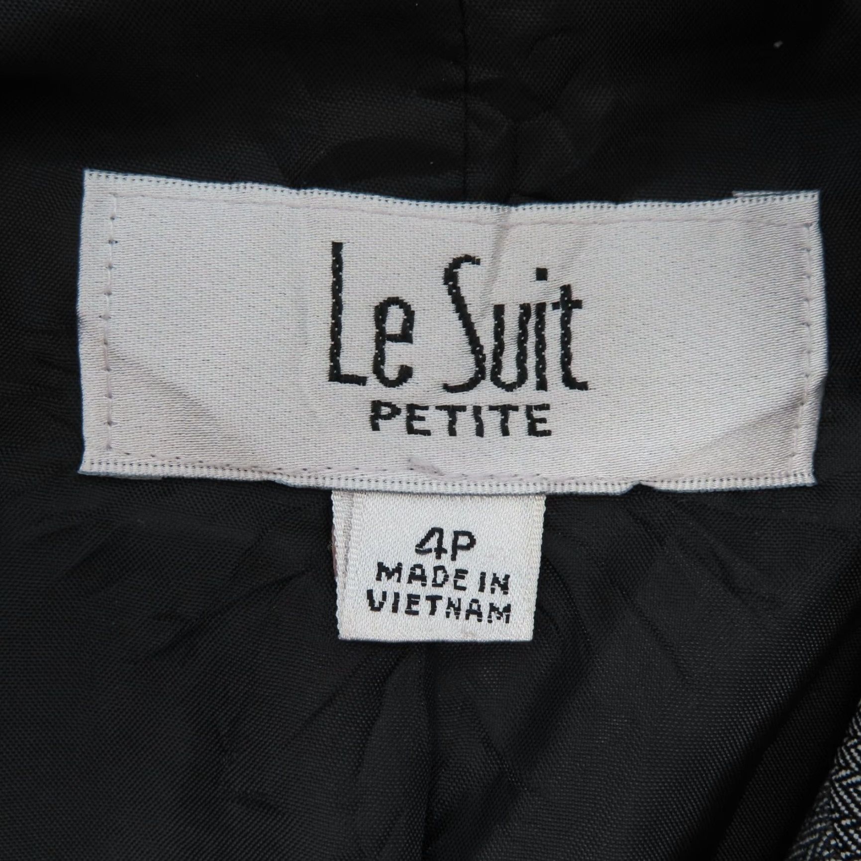 Vintage VINTAGE Le Suit Womens Gray 3 Button Collared Suit Jacket Coat Has Pockets 4P Petite/Petites Womens Size S / US 4 / IT 40 - 7 Thumbnail