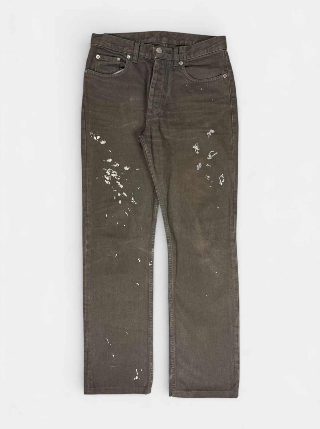 Helmut Lang Helmut Lang - AW00 Overdyed Charchoal Painter Jeans Size US 27 - 1 Thumbnail