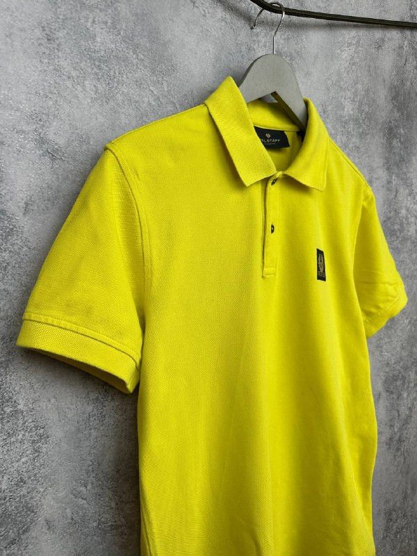Belstaff Belstaff Polo Shirt Light Yellow Short Sleeve Patch Logo Size US M / EU 48-50 / 2 - 3 Thumbnail