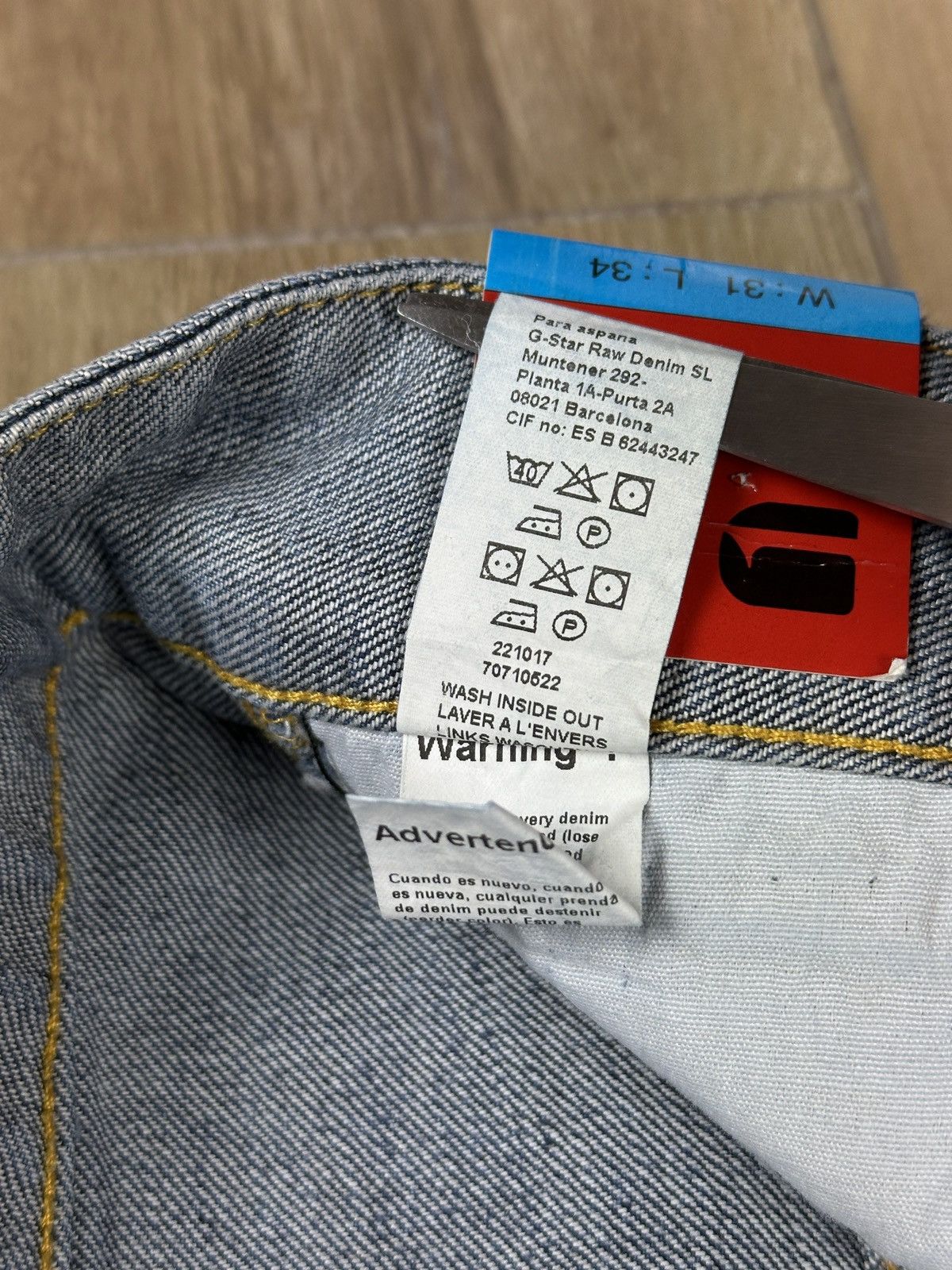 G-Star × Vintage NEW!!! G-Star Raw Ruger Straight Denim Blue Jeans 31x34 Size US 31 - 9 Thumbnail
