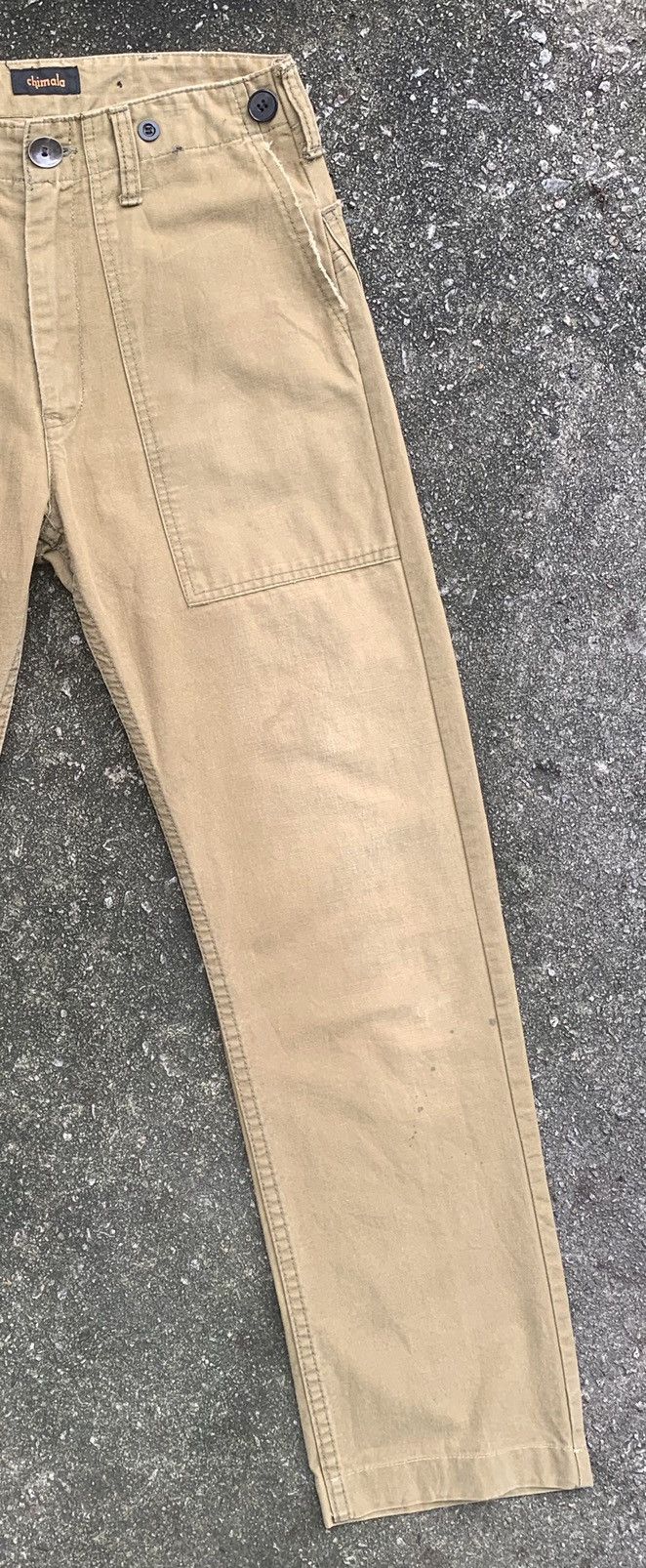 Chimala 🔥Distressed Chimala Fatigue Baker Buckle Back CANVAS Pants Size US 28 / EU 44 - 9 Thumbnail