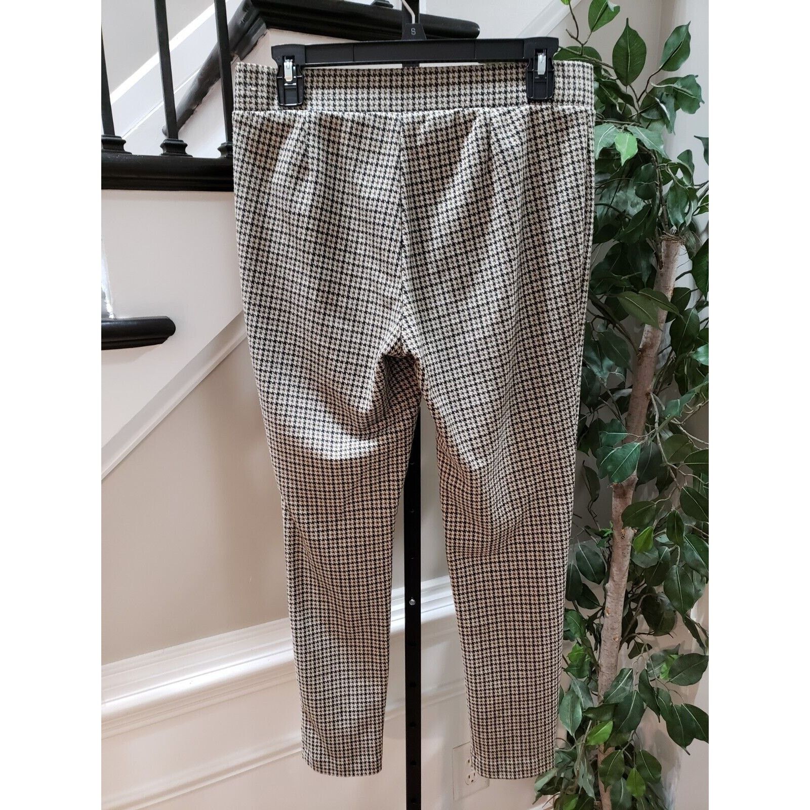 Other Cooper & Ella Houndstooth Polyester Straight Leg Pants M Size 27" / US 4 / IT 40 - 2 Thumbnail