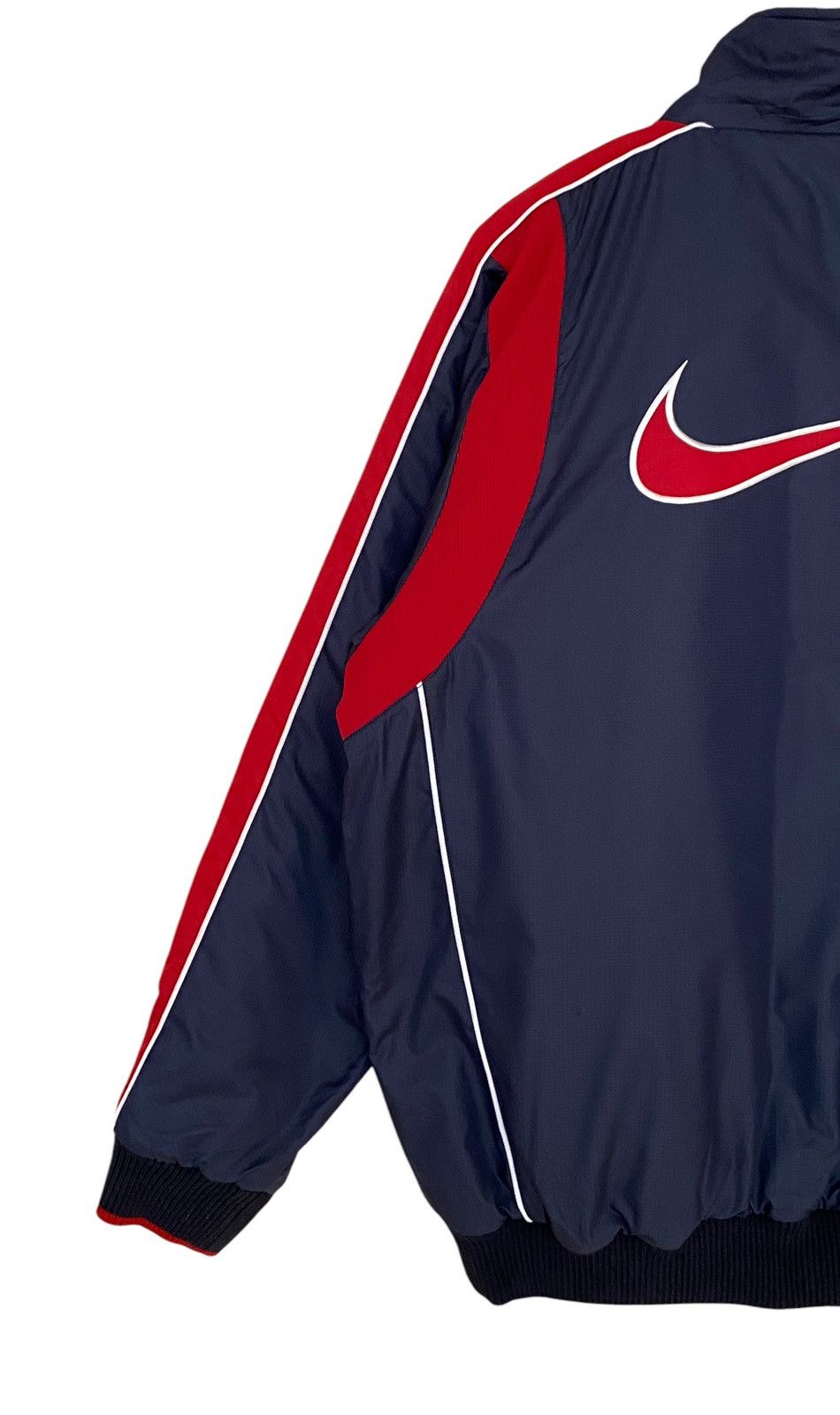 Vintage Vintage Brand Nike Big Logo Jacket 1990s Size US L / EU 52-54 / 3 - 3 Thumbnail