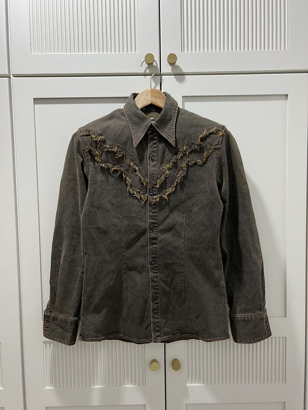Designer × Japanese Brand × Tornado Mart TORNADO MART LONG SLEEVES DENIME SHIRT BUTTON UP Size US M / EU 48-50 / 2 - 3 Thumbnail