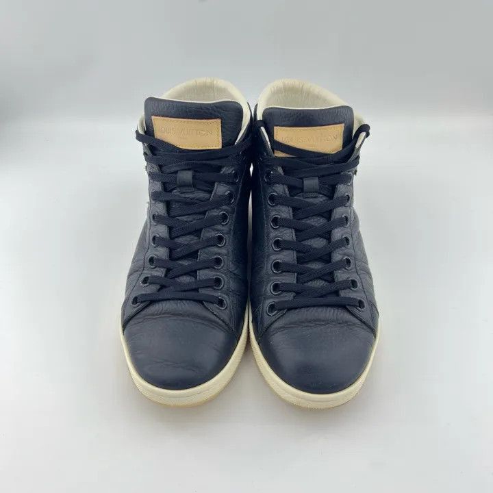 Louis Vuitton Louis Vuitton Logo High-Top Sneakers in Dark Blue -2508 Size US 8.5 / EU 41-42 - 2 Thumbnail