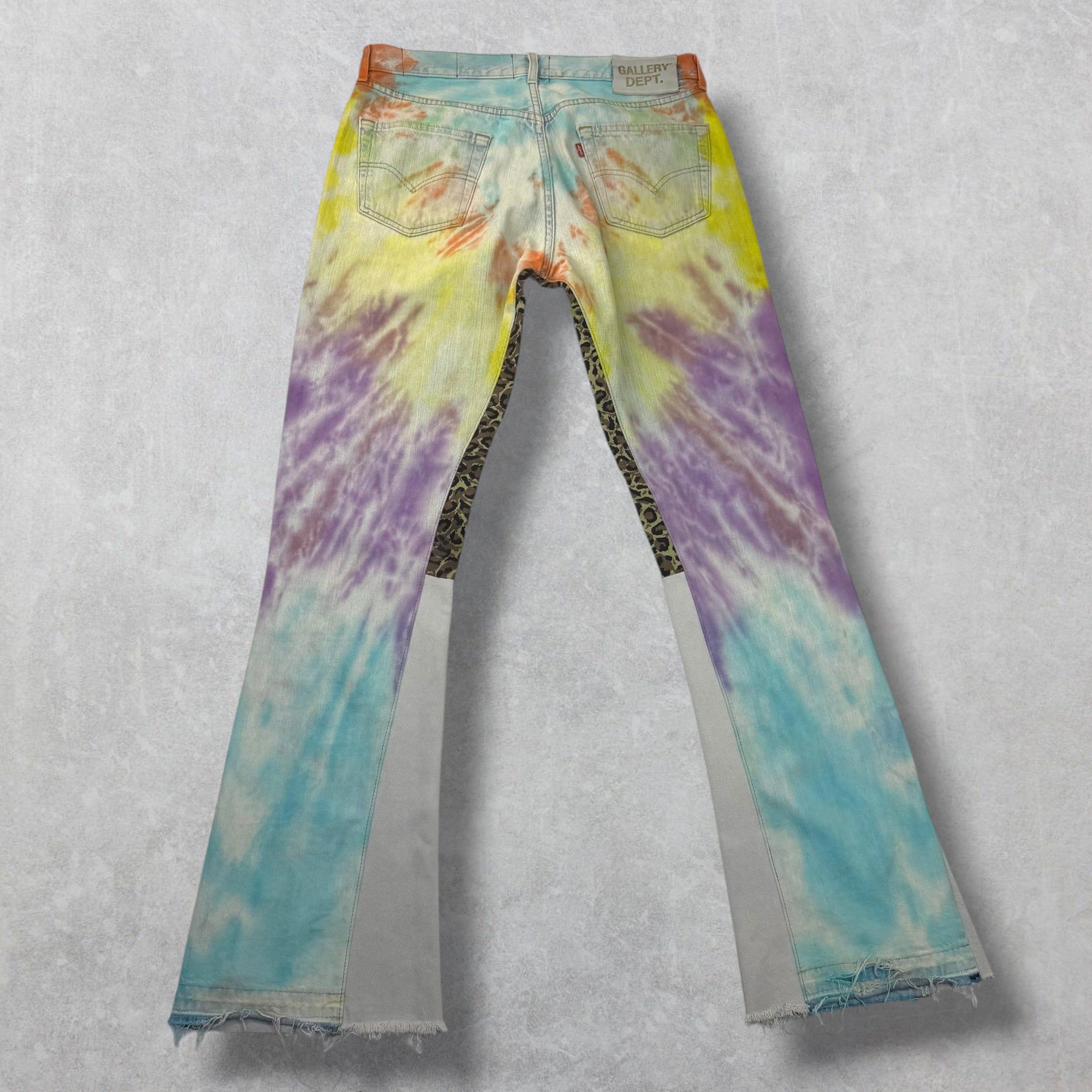 Gallery Dept. Gallery Dept. La Flare Tie Dye Jeans 33 Size US 33 - 2 Thumbnail