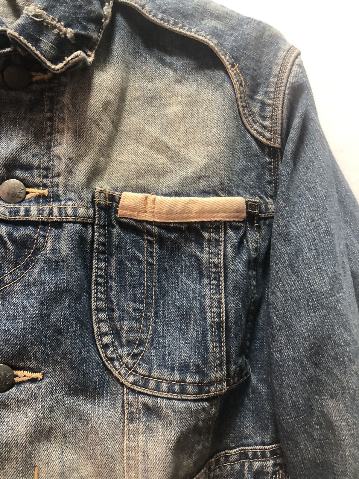 Paul Smith × R.Newbold R NEWBOLD Denim Jacket Distressed Patchwork Size US L / EU 52-54 / 3 - 4 Thumbnail