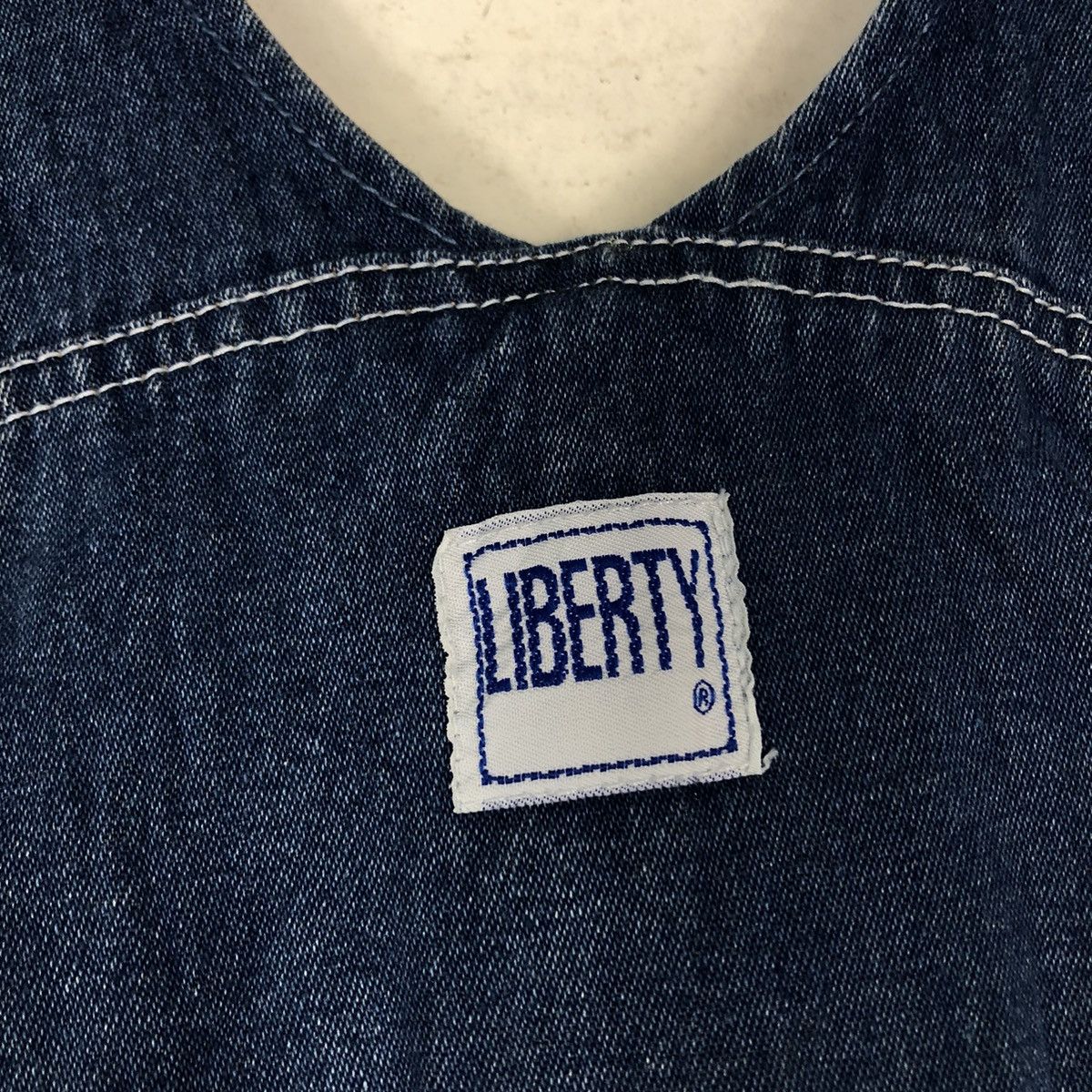 Japanese Brand 🔥Vintage Denim Overall Worker Liberty One Piece Design Size US 44 / EU 60 - 12 Thumbnail